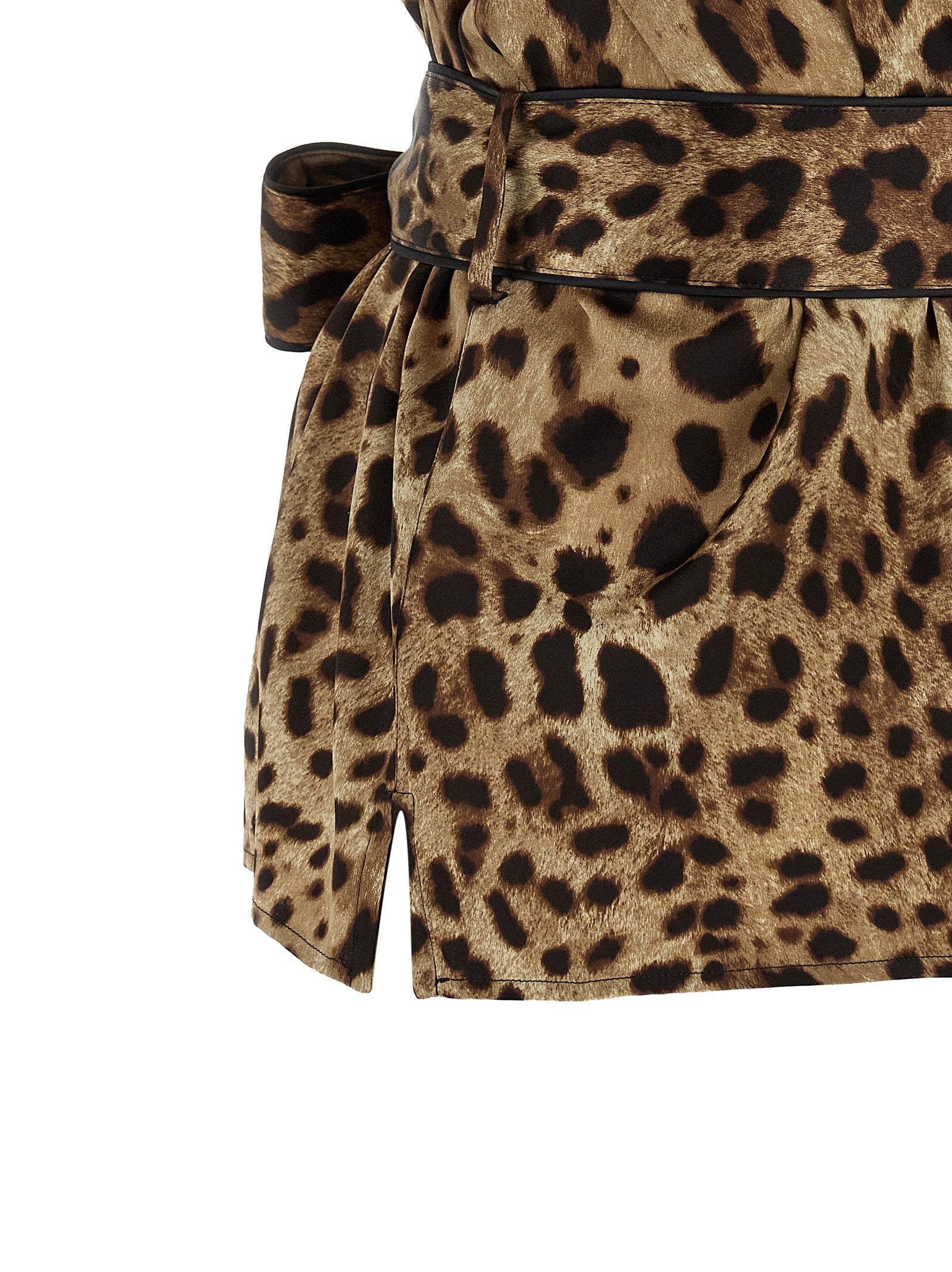Dolce & Gabbana Leopard Shirt Brown