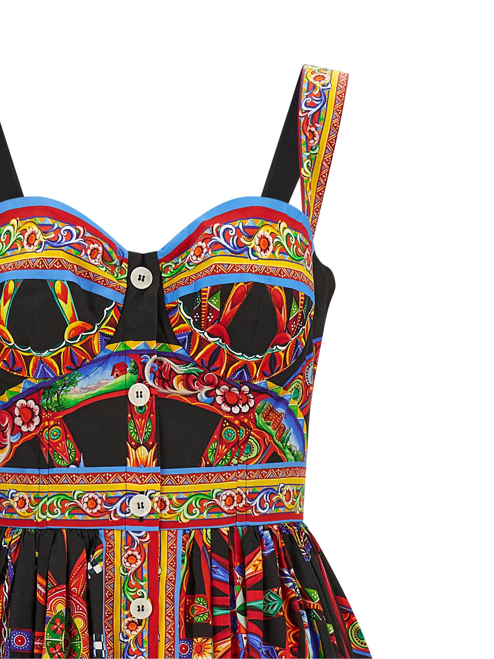 Dolce & Gabbana Carretto Dress Multicolor