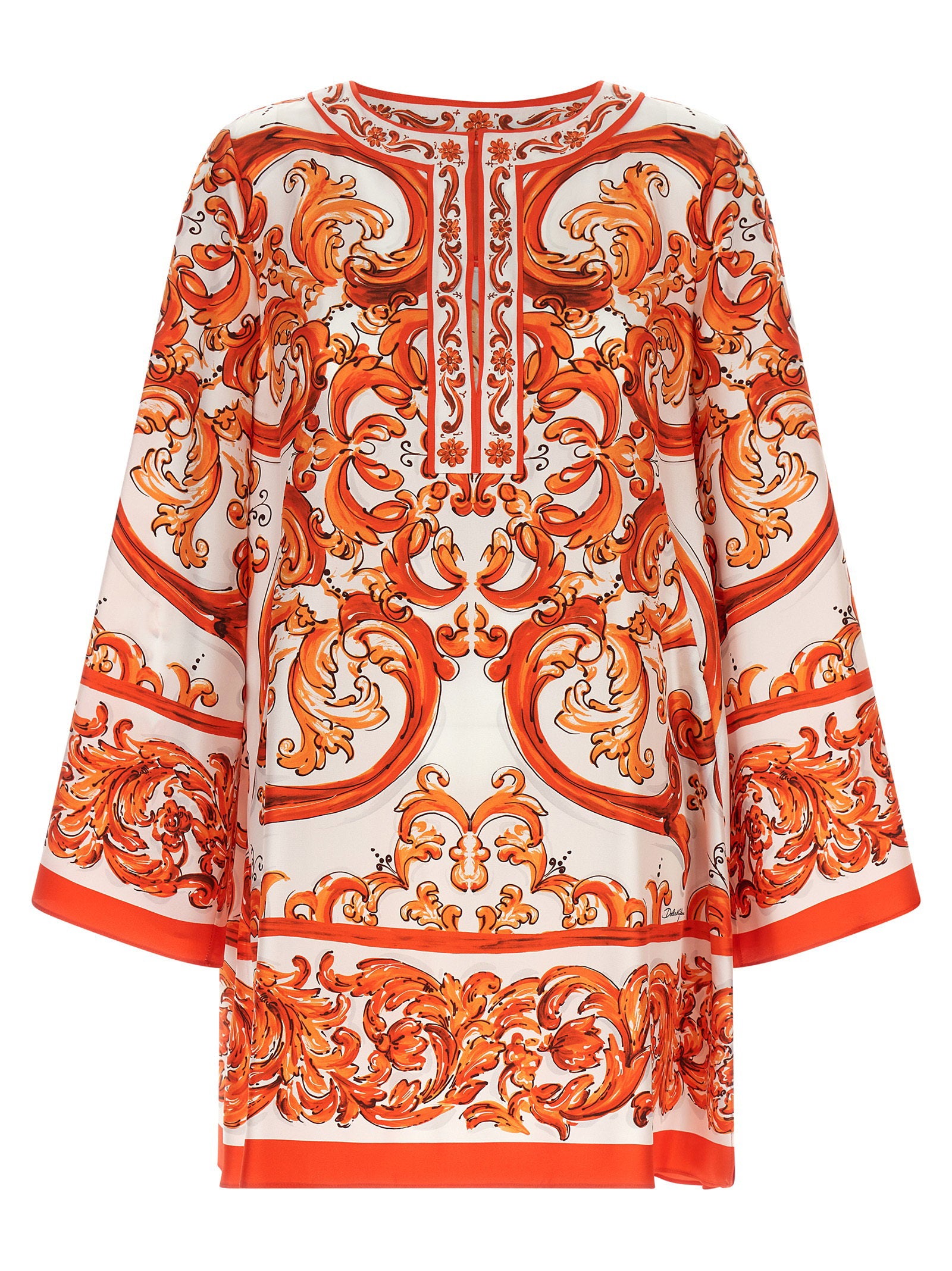 Dolce & Gabbana Maiolica Dress Orange