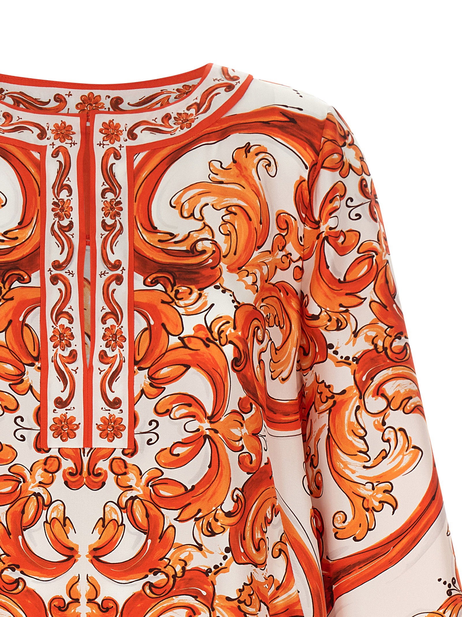Dolce & Gabbana Maiolica Dress Orange