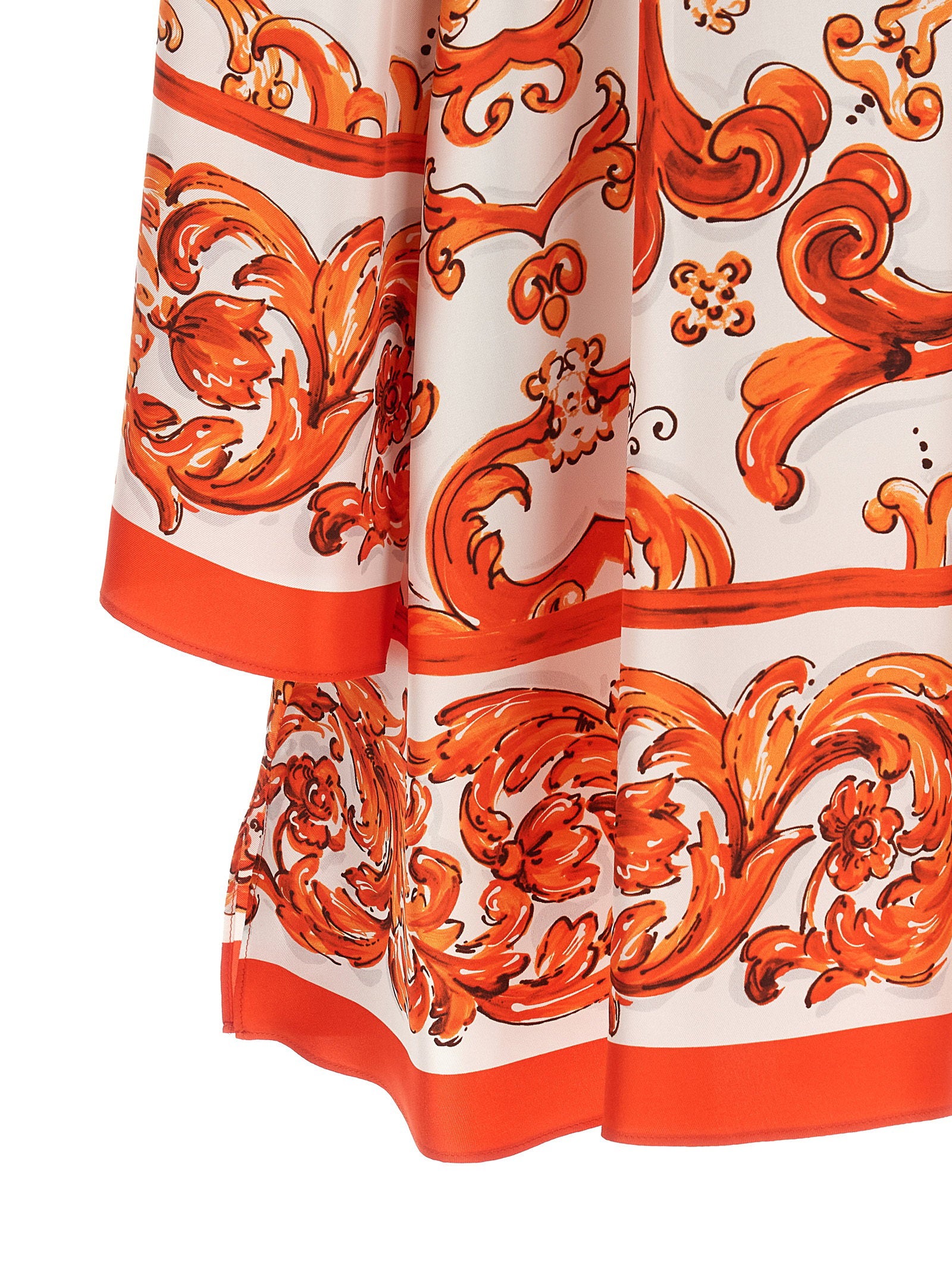 Dolce & Gabbana Maiolica Dress Orange