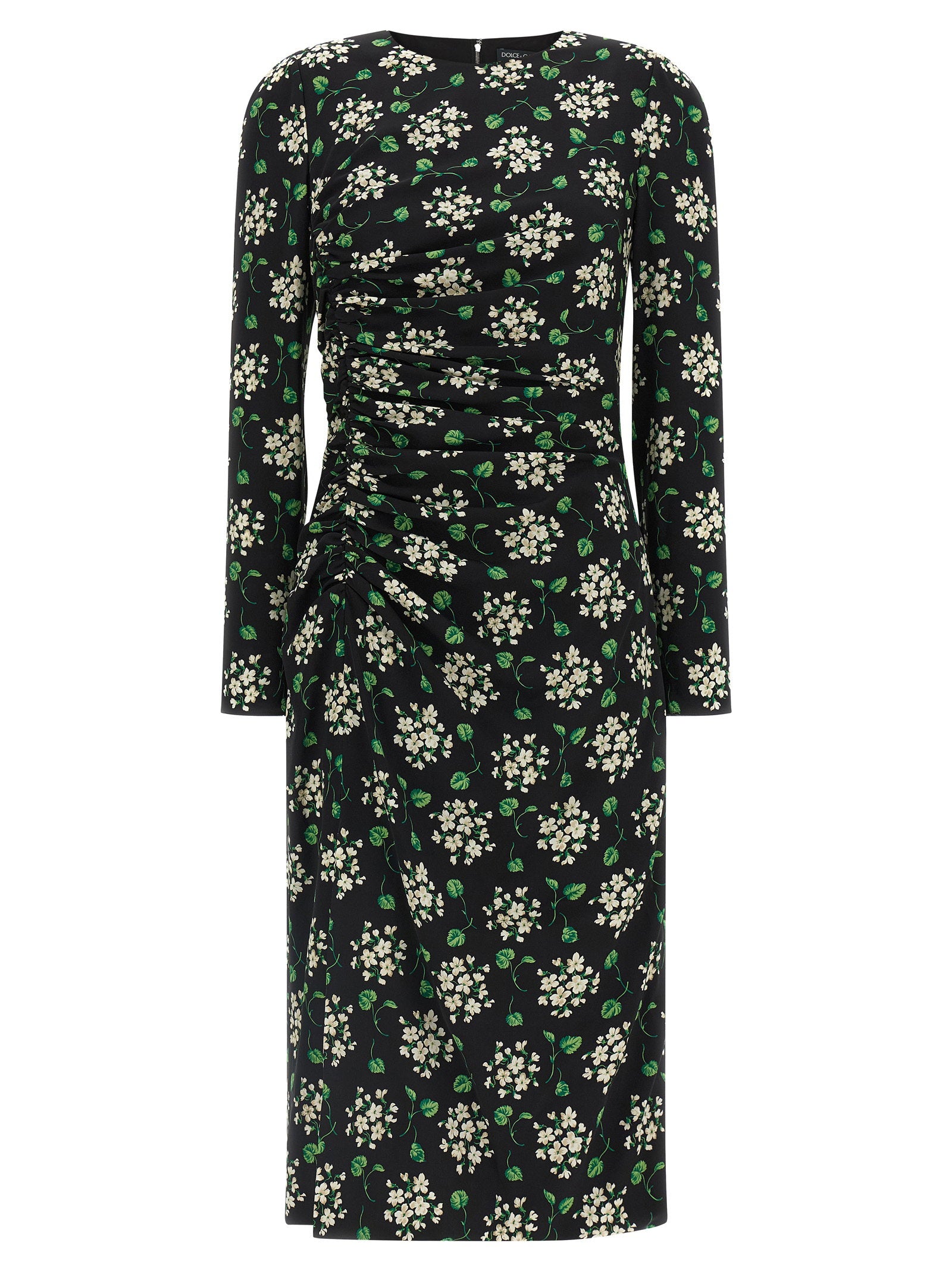 Dolce & Gabbana Flower Print Dress Black