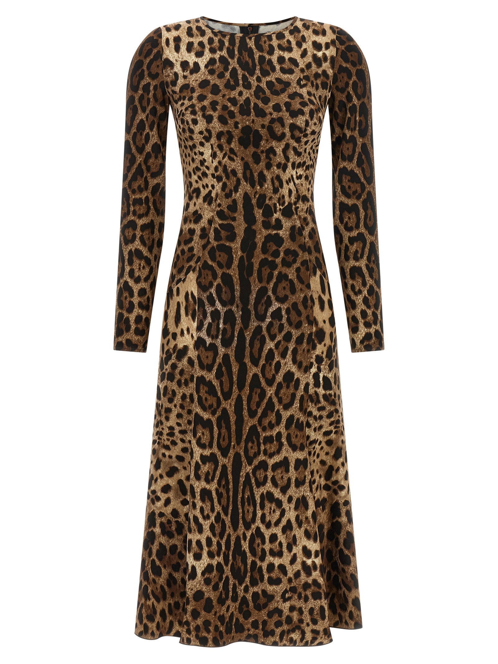 Dolce & Gabbana Animal Print Dress Brown