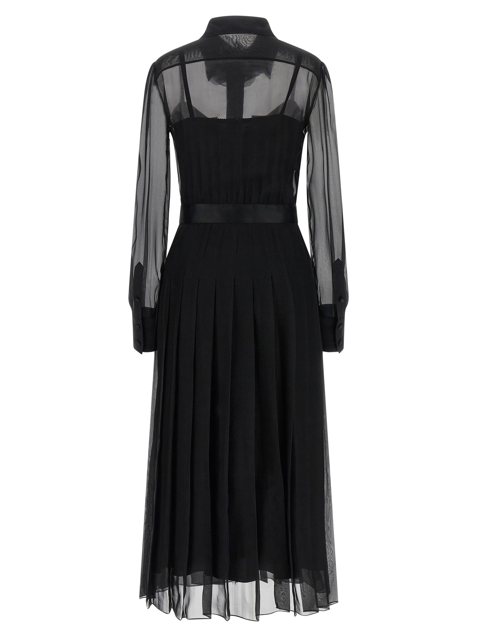 Dolce & Gabbana Chiffon Dress Black
