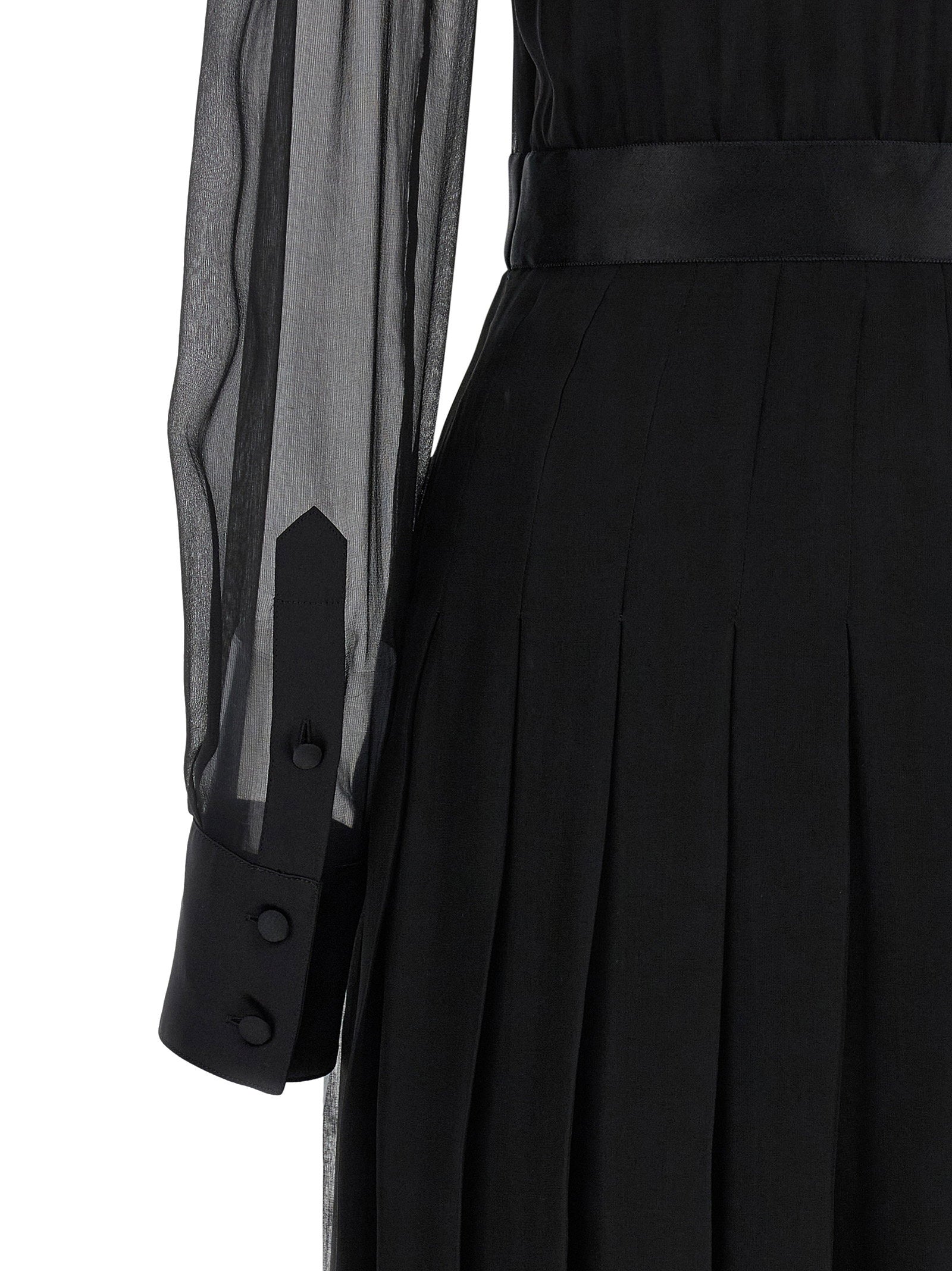 Dolce & Gabbana Chiffon Dress Black