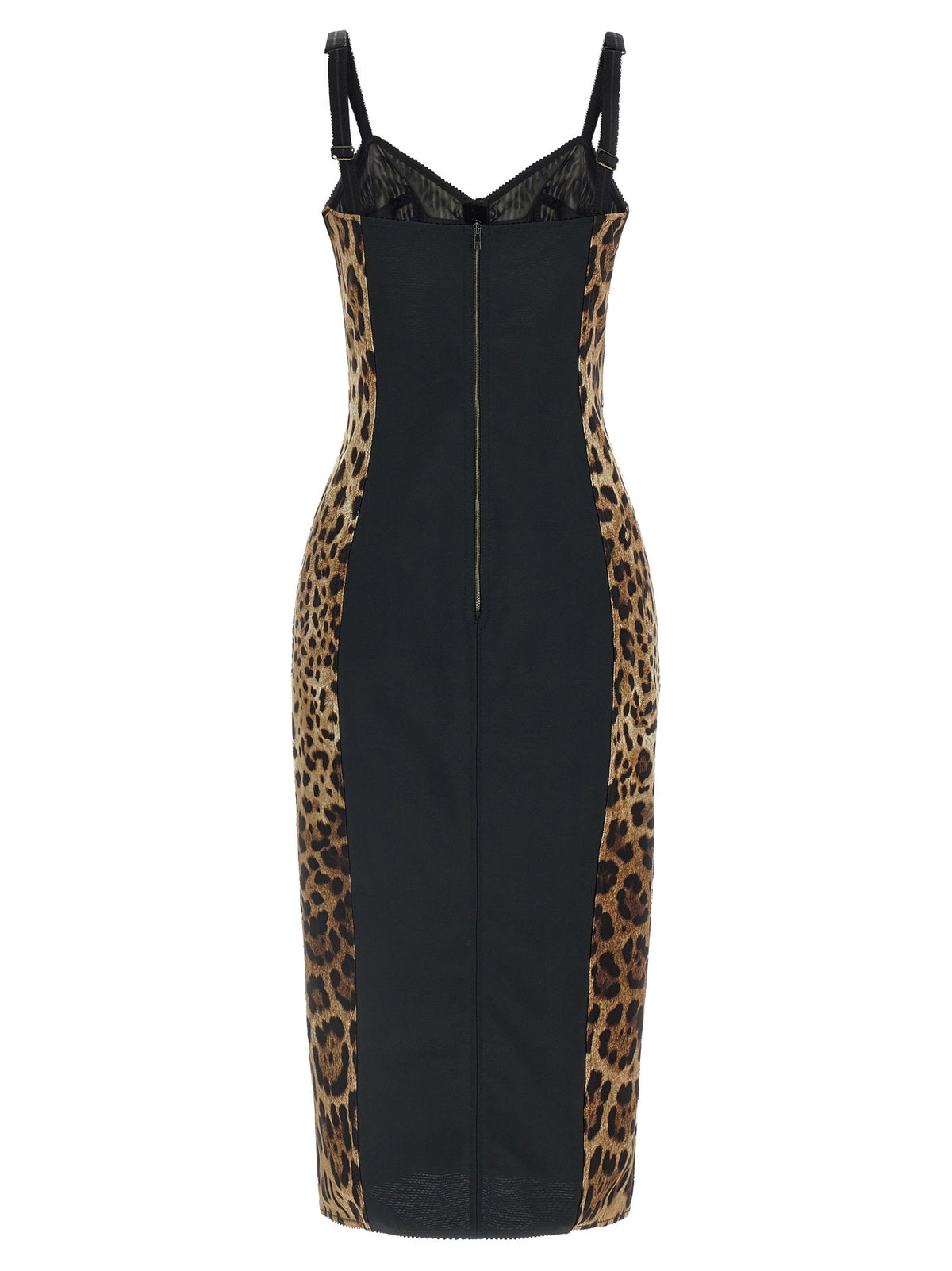 Dolce & Gabbana Animal-print Corset Dress Brown