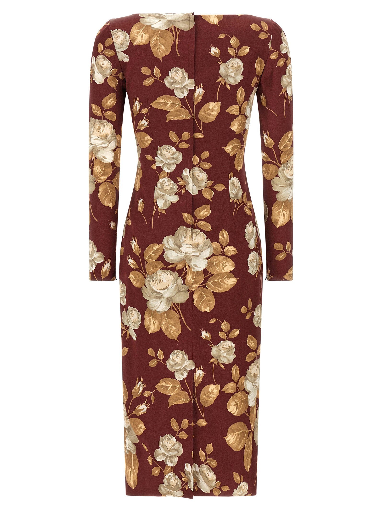 Dolce & Gabbana Rose Print Dress Multicolor