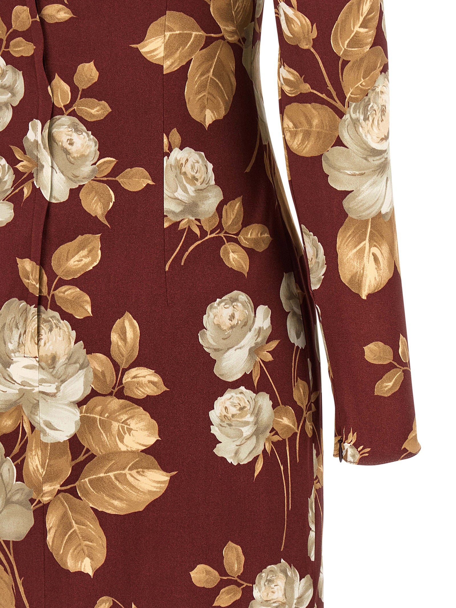 Dolce & Gabbana Rose Print Dress Multicolor
