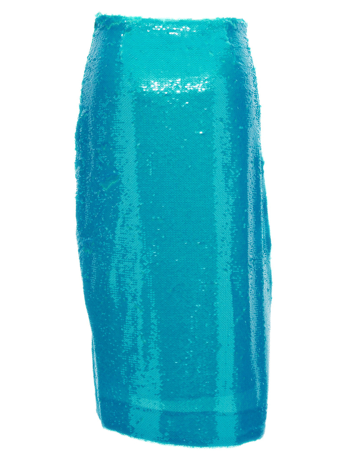Ganni Sequin Midi Skirt Light blue