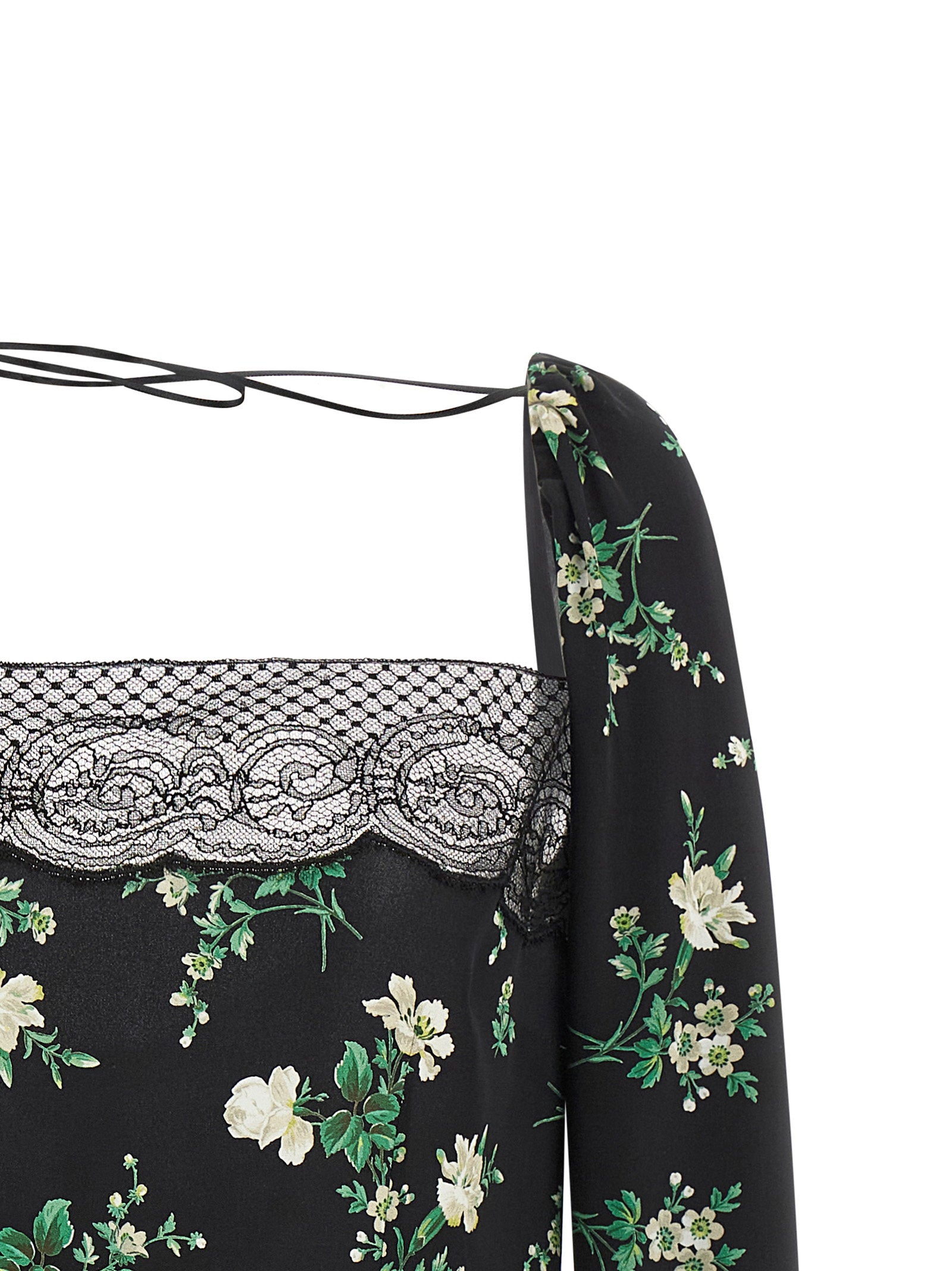 Dolce & Gabbana Flower Print Top Black