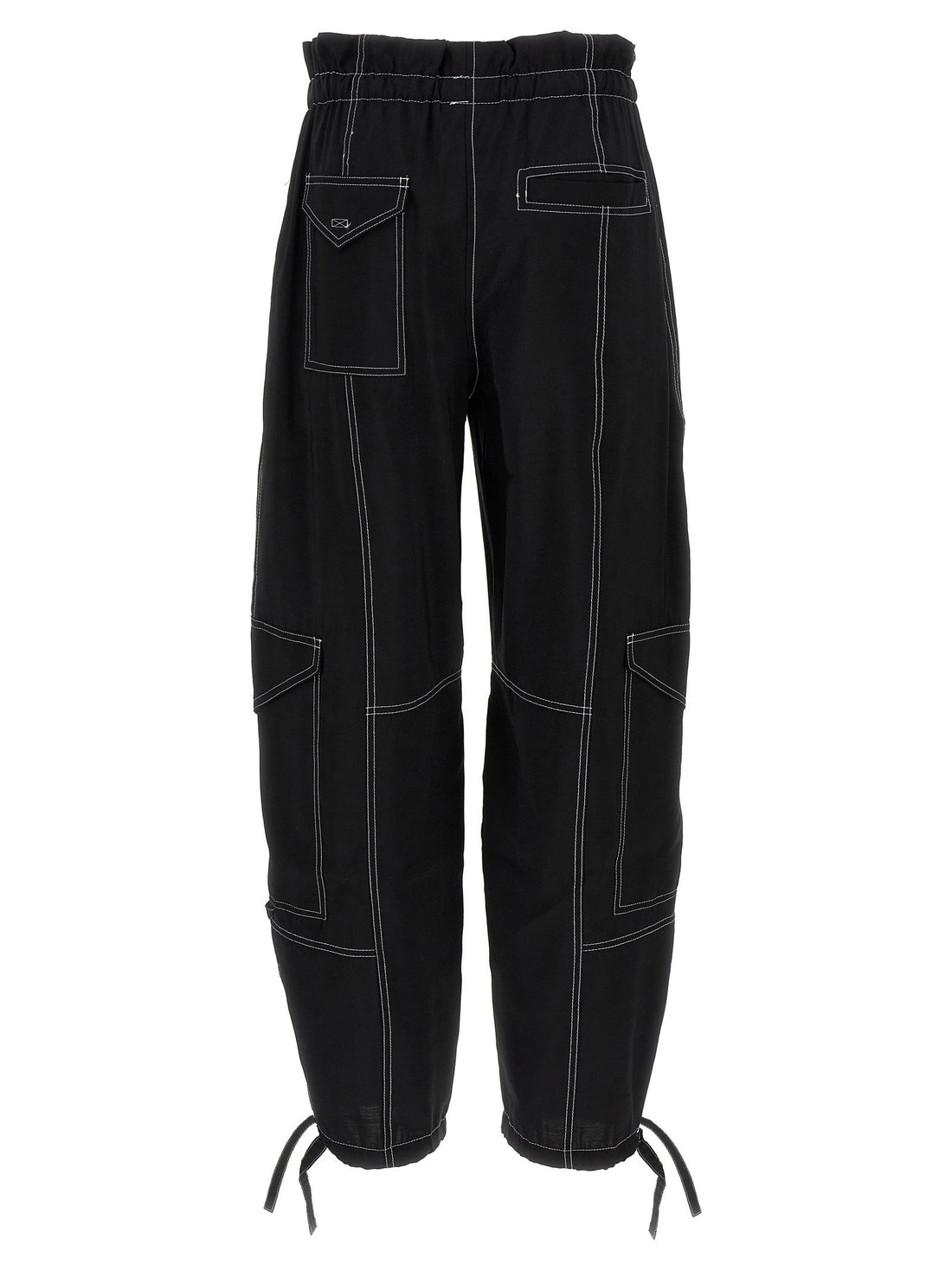 Ganni Light Slub Pocket Pants Black