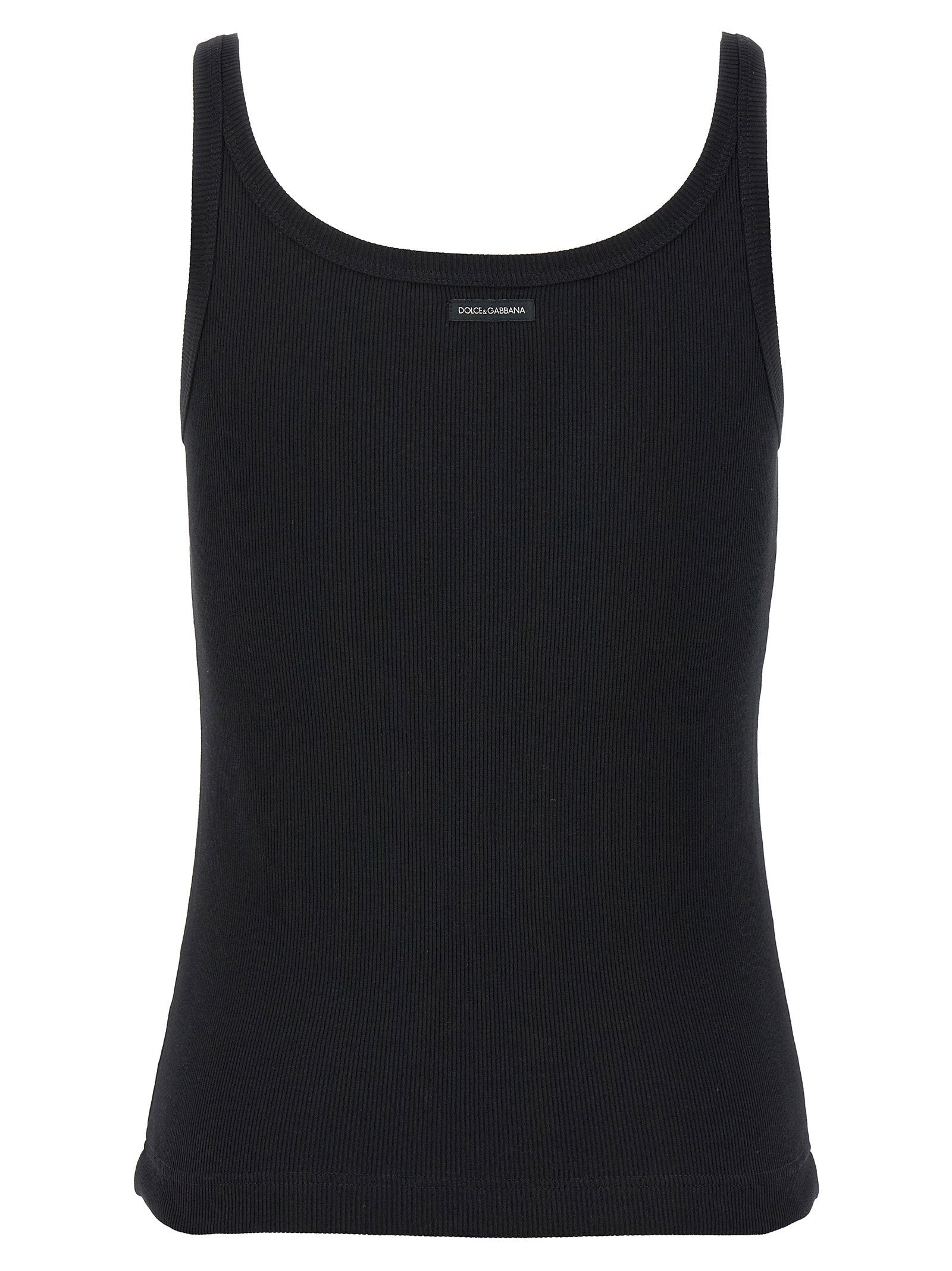 Dolce & Gabbana Ribbed Tank Top Black