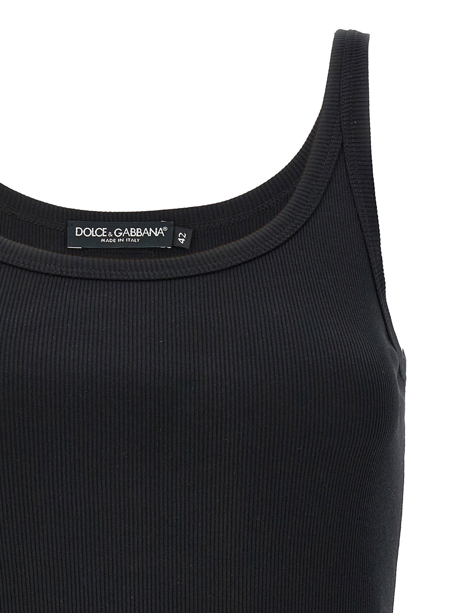 Dolce & Gabbana Ribbed Tank Top Black