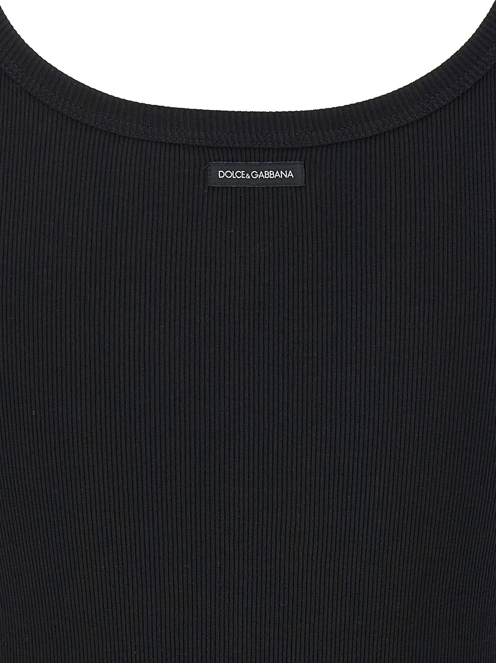 Dolce & Gabbana Ribbed Tank Top Black