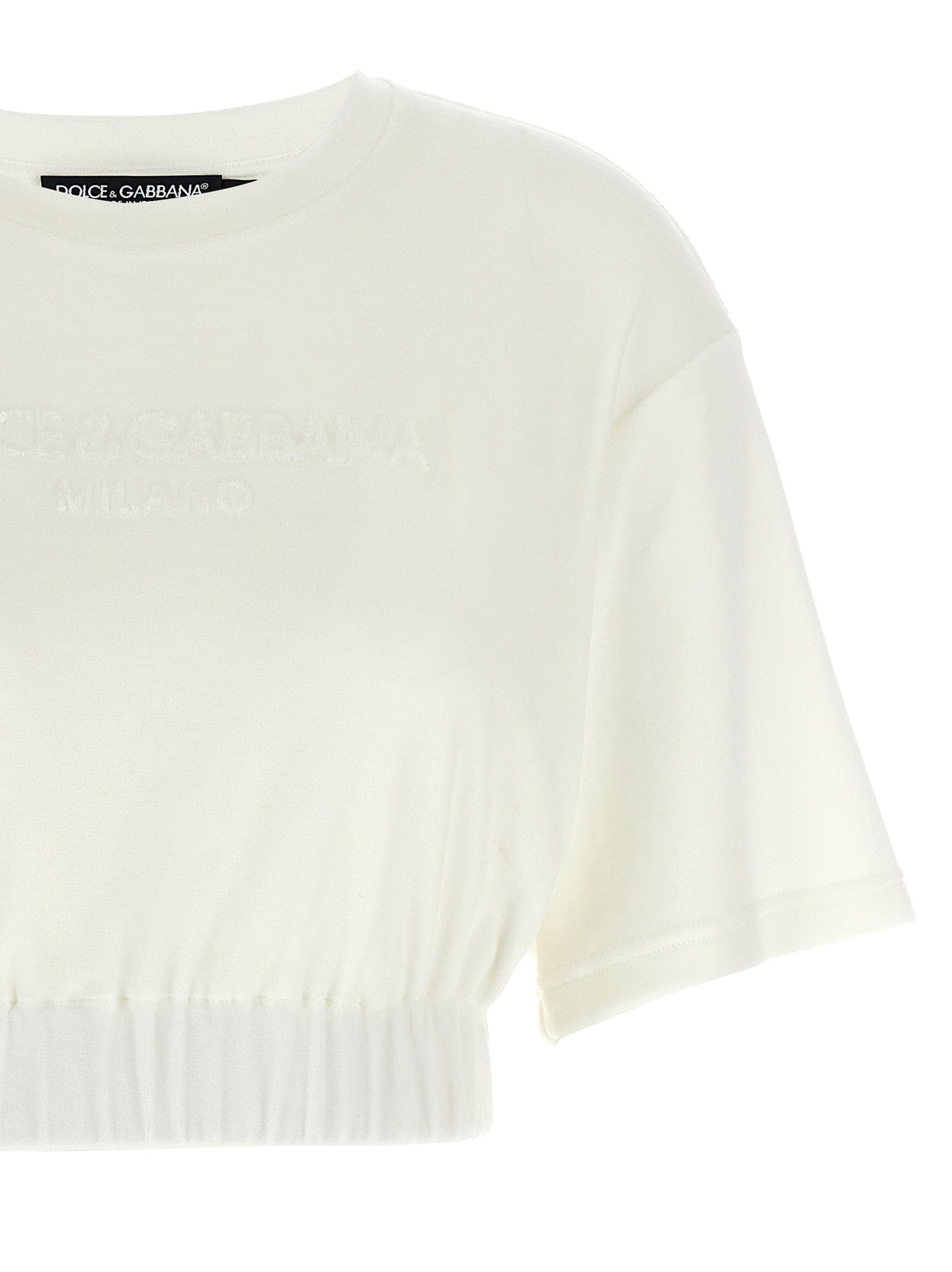 Dolce & Gabbana Logo Chenille Top White