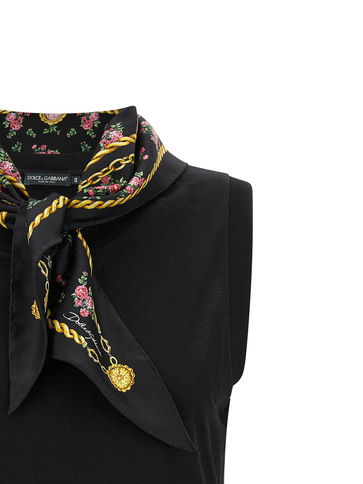 Dolce & Gabbana T-shirt With Scarf Black