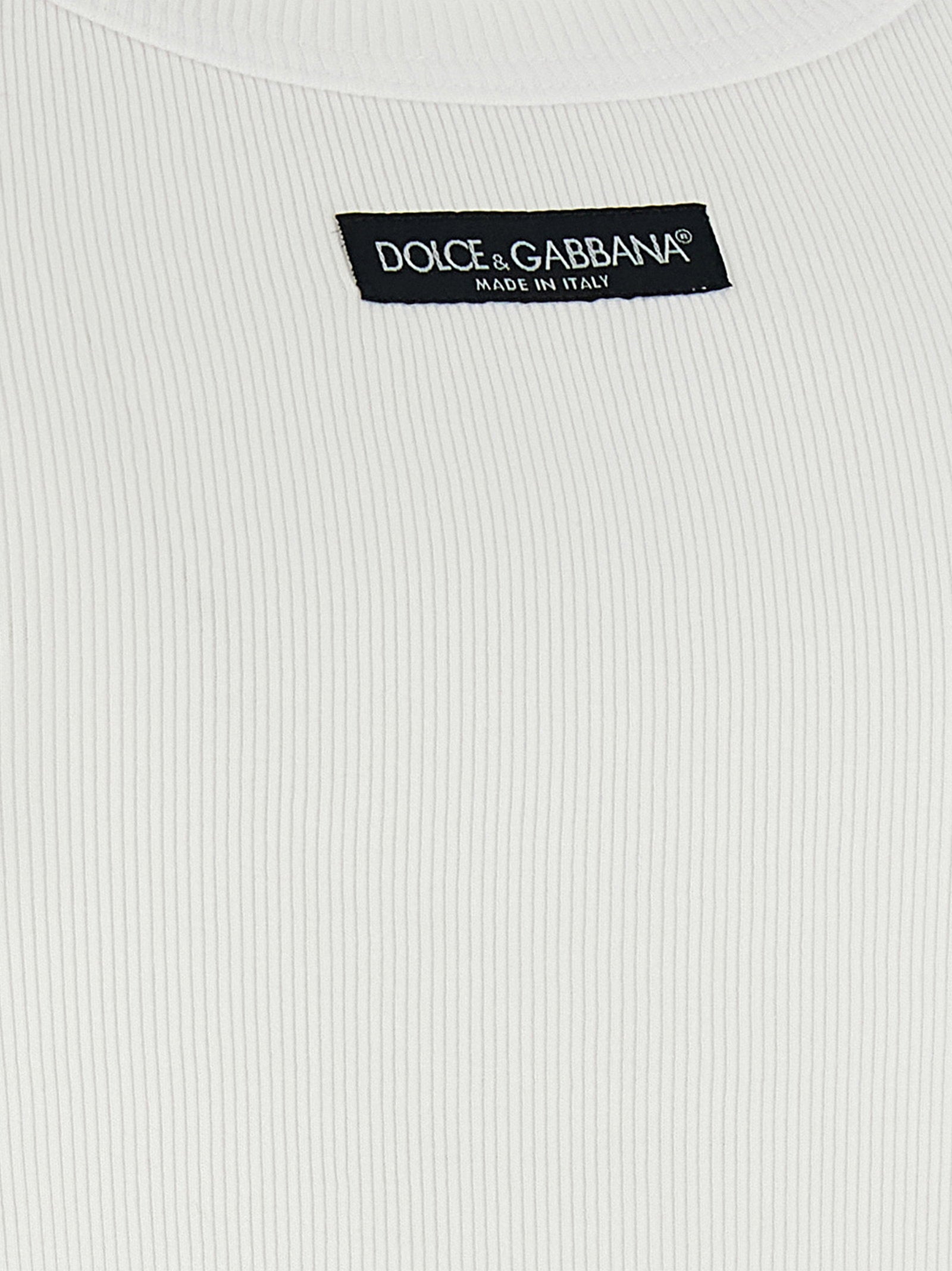 Dolce & Gabbana Logo Patch Tank Top White