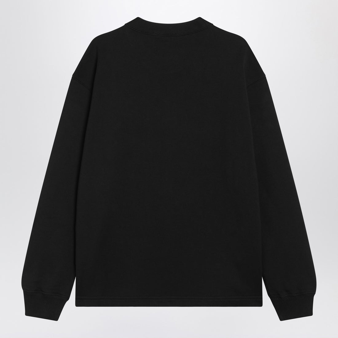 Dolce & Gabbana Black Cotton Logo-Patch Sweatshirt Black
