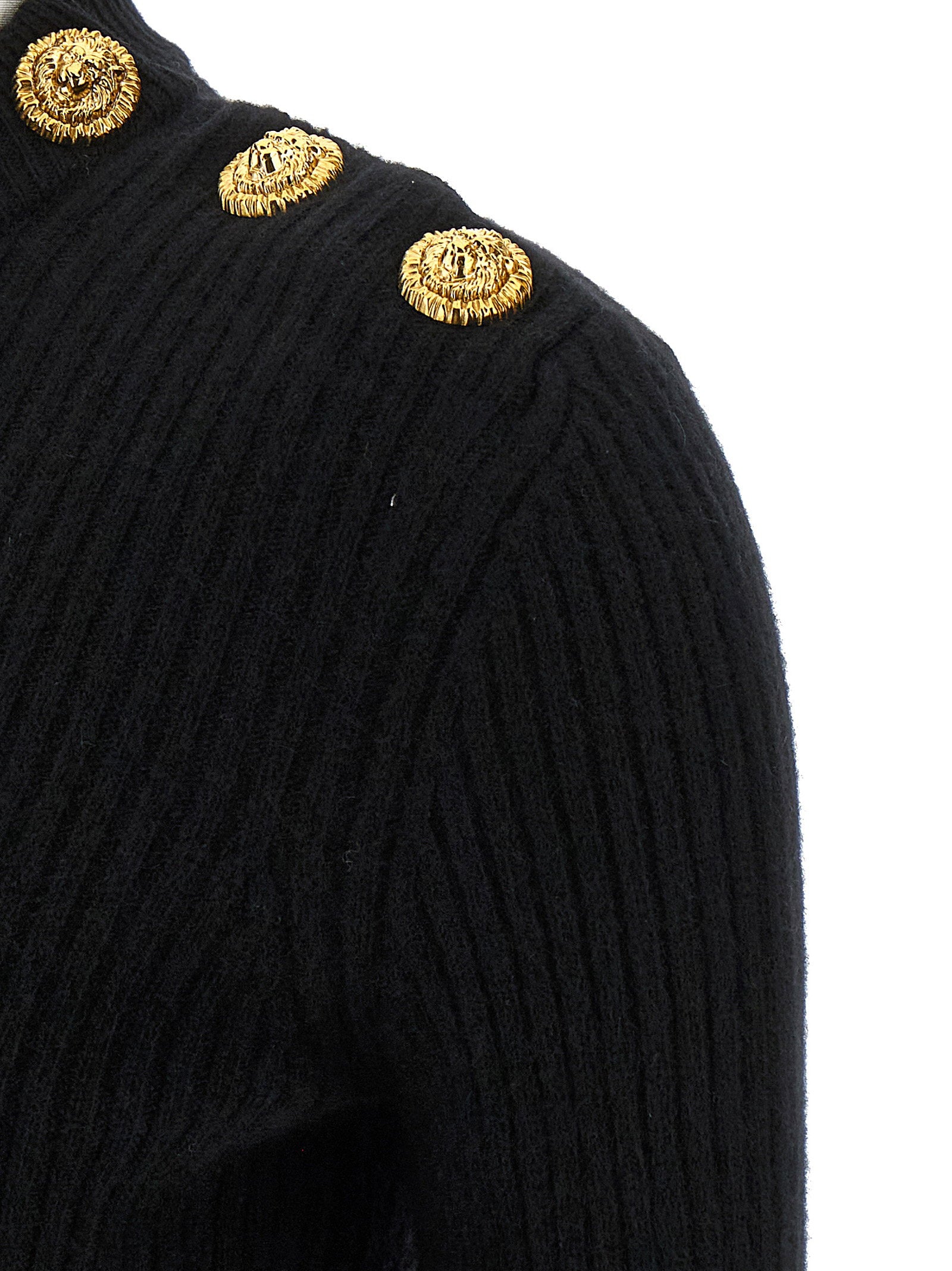 Balmain Ribbed Sweater Black