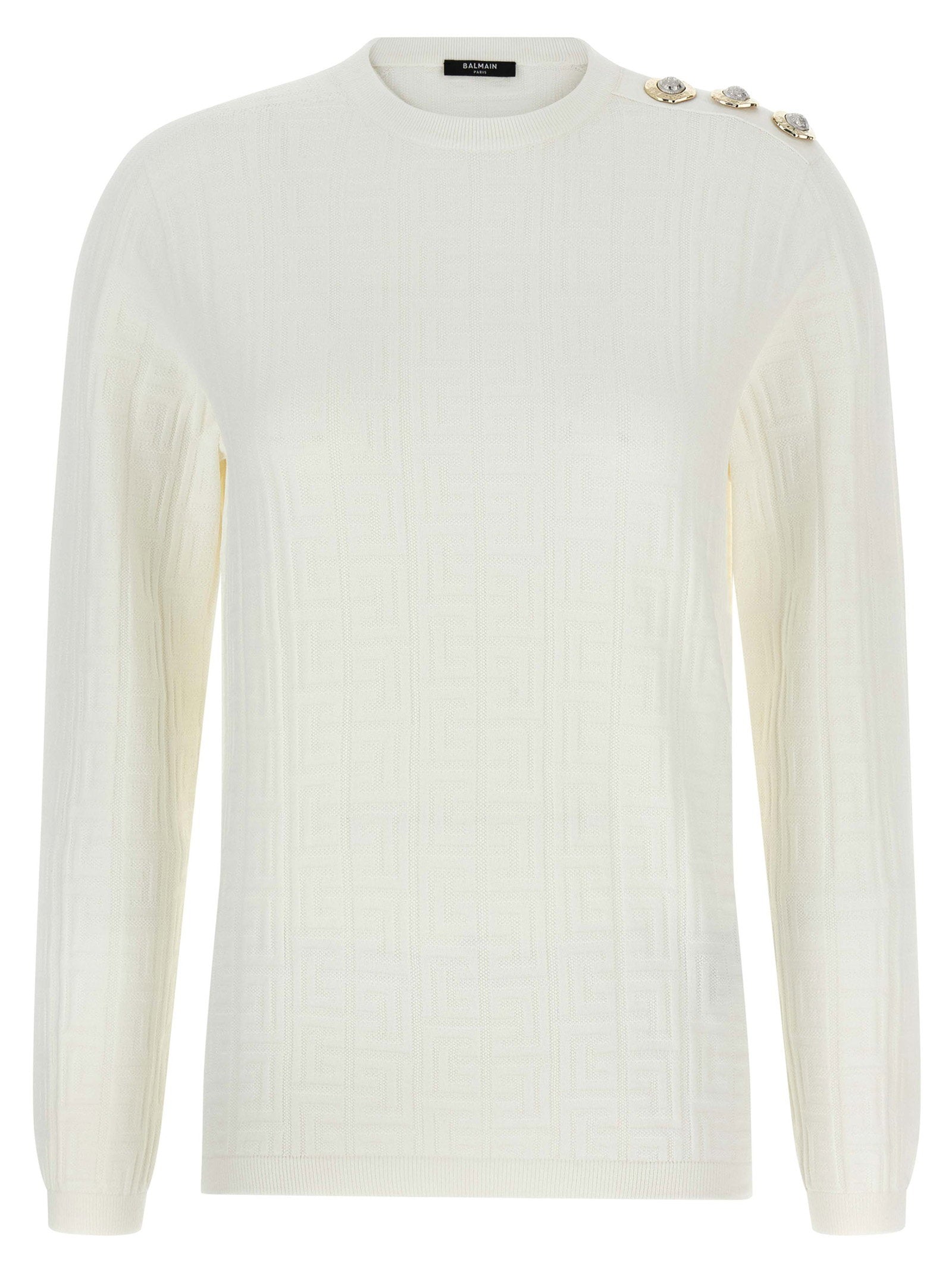 Balmain Maxi Shoulder Top White