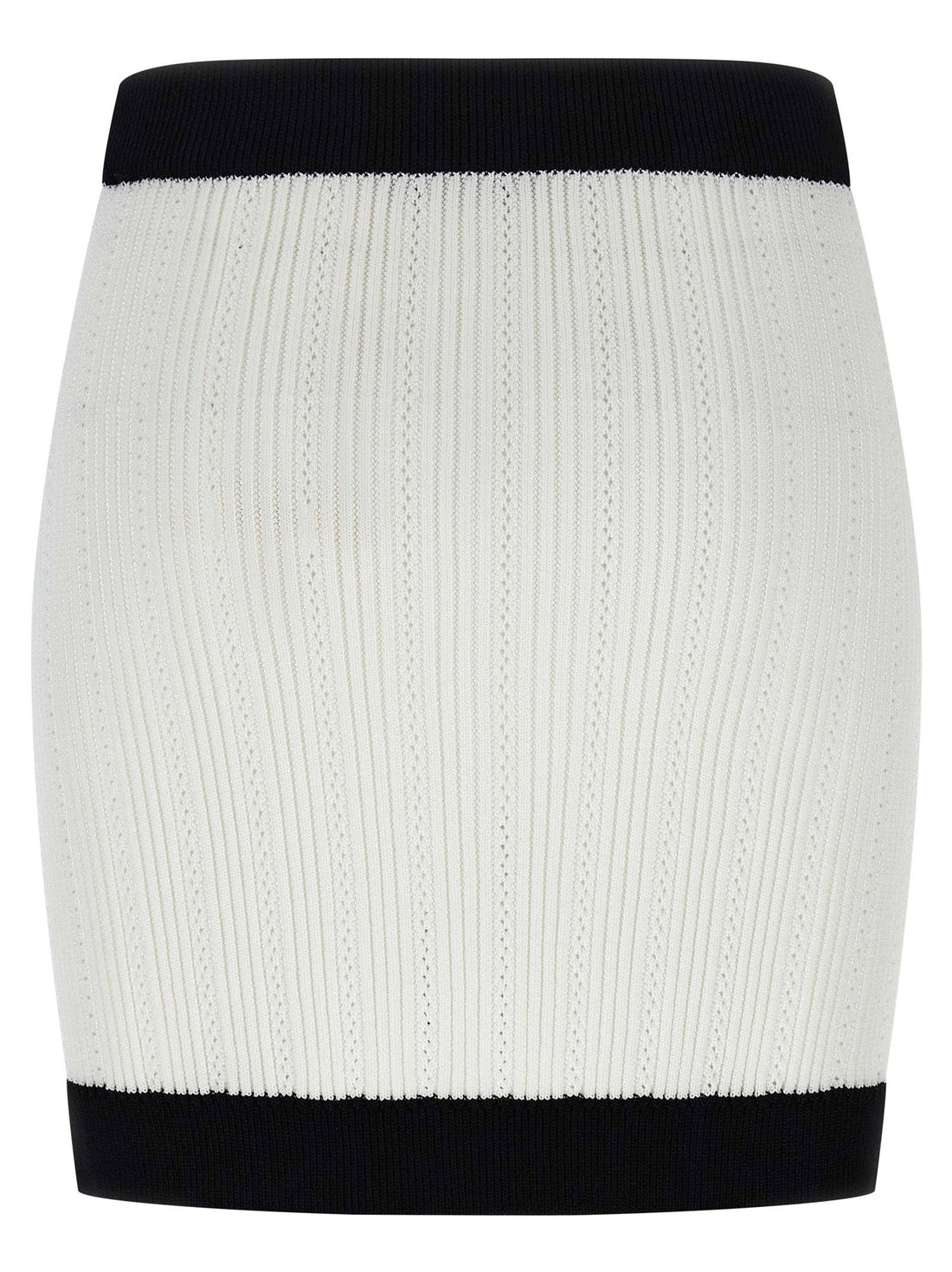 Balmain Two-tone Miniskirt White/black