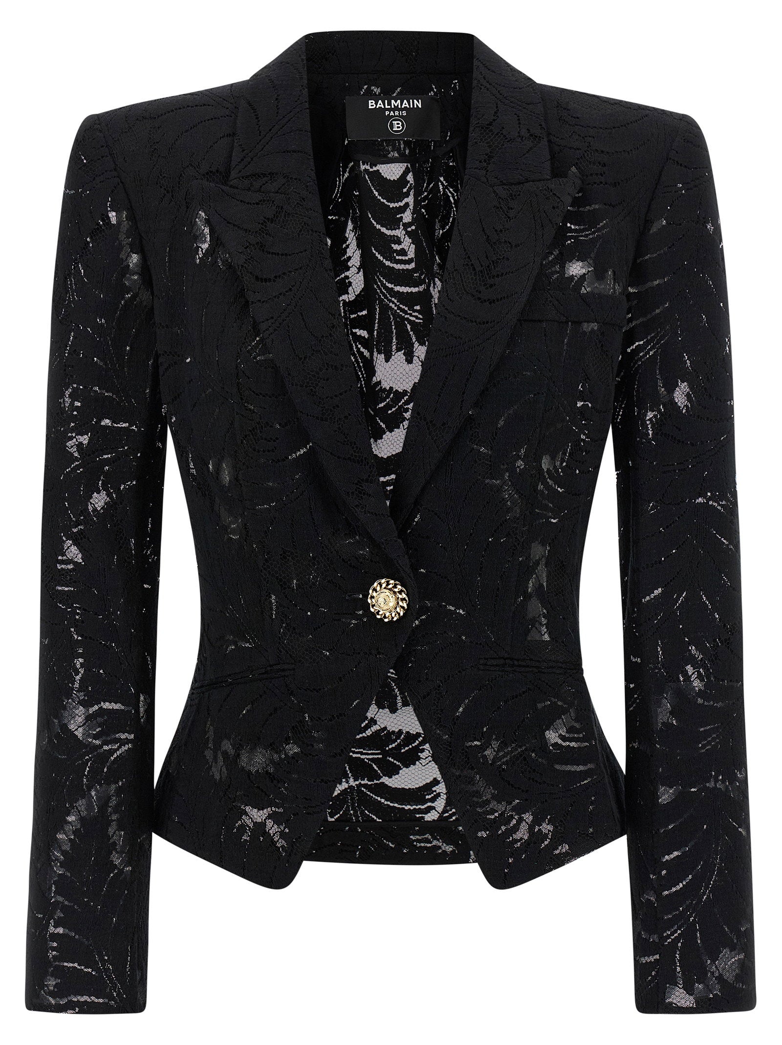 Balmain Lace Blazer Black