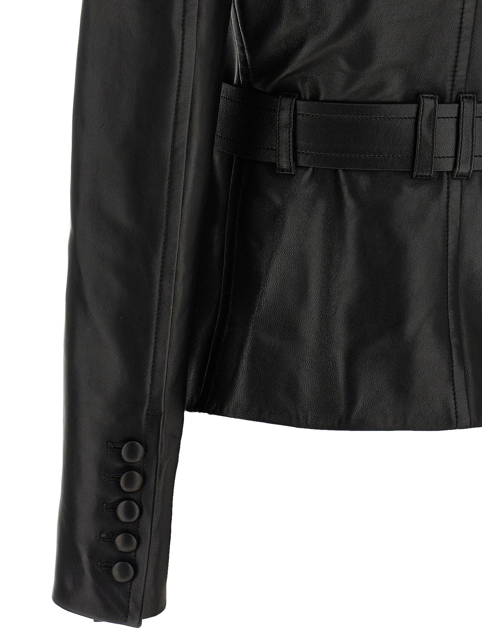 Balmain Leather Jacket Black