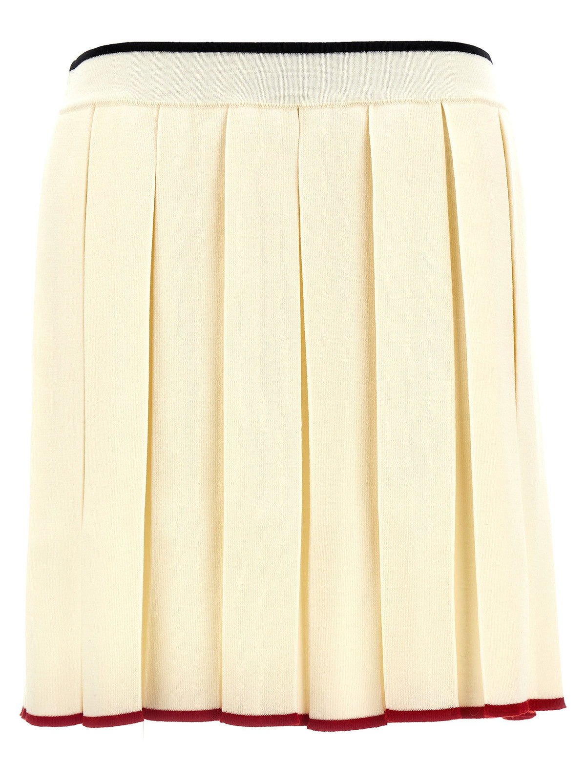Thom Browne Knitted Pleated Skirt White