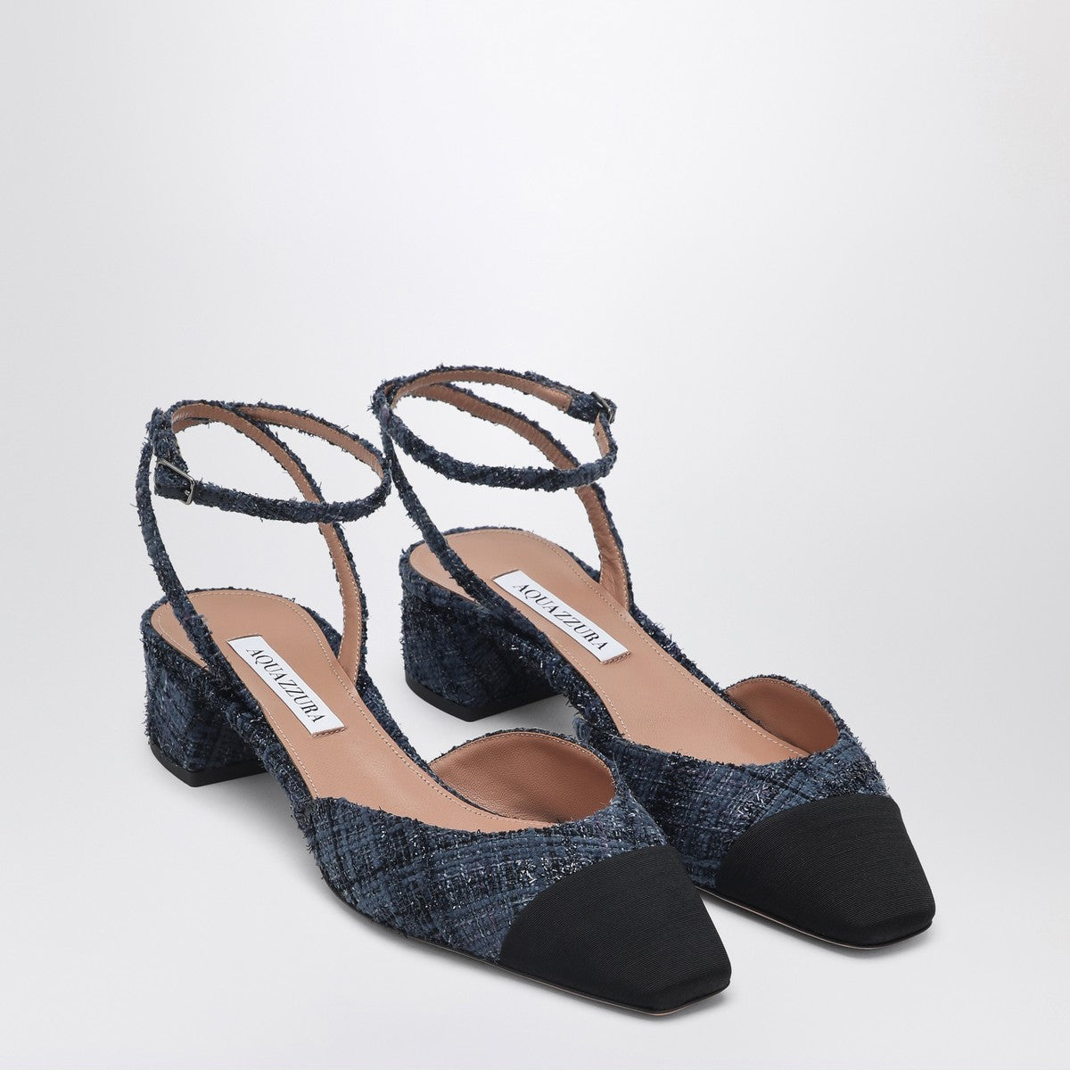 Aquazzura French Flirt 35 Denim Effect Pumps Blue