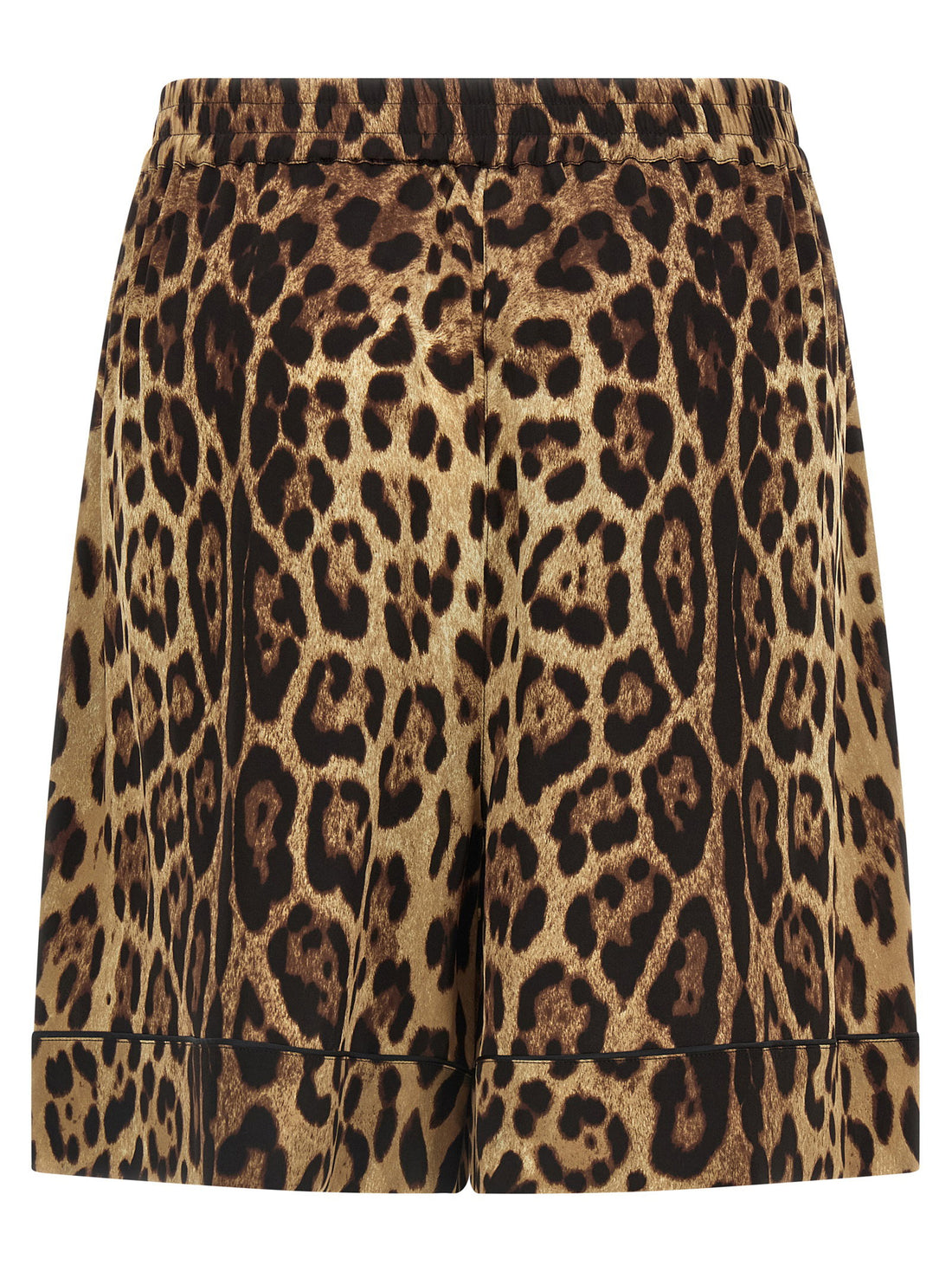 Dolce & Gabbana Leopard Shorts Brown