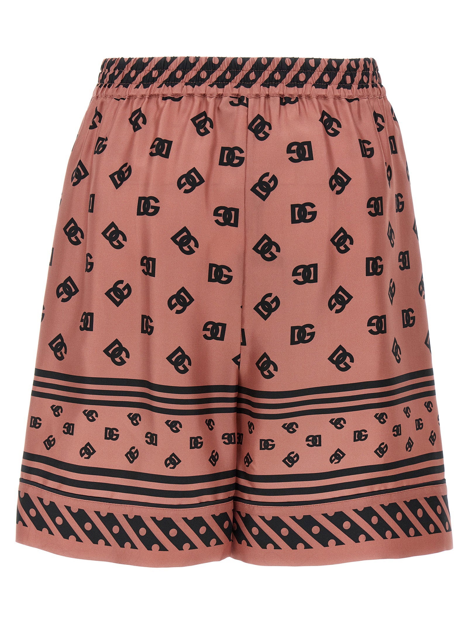 Dolce & Gabbana Silk Bermuda Shorts Pink