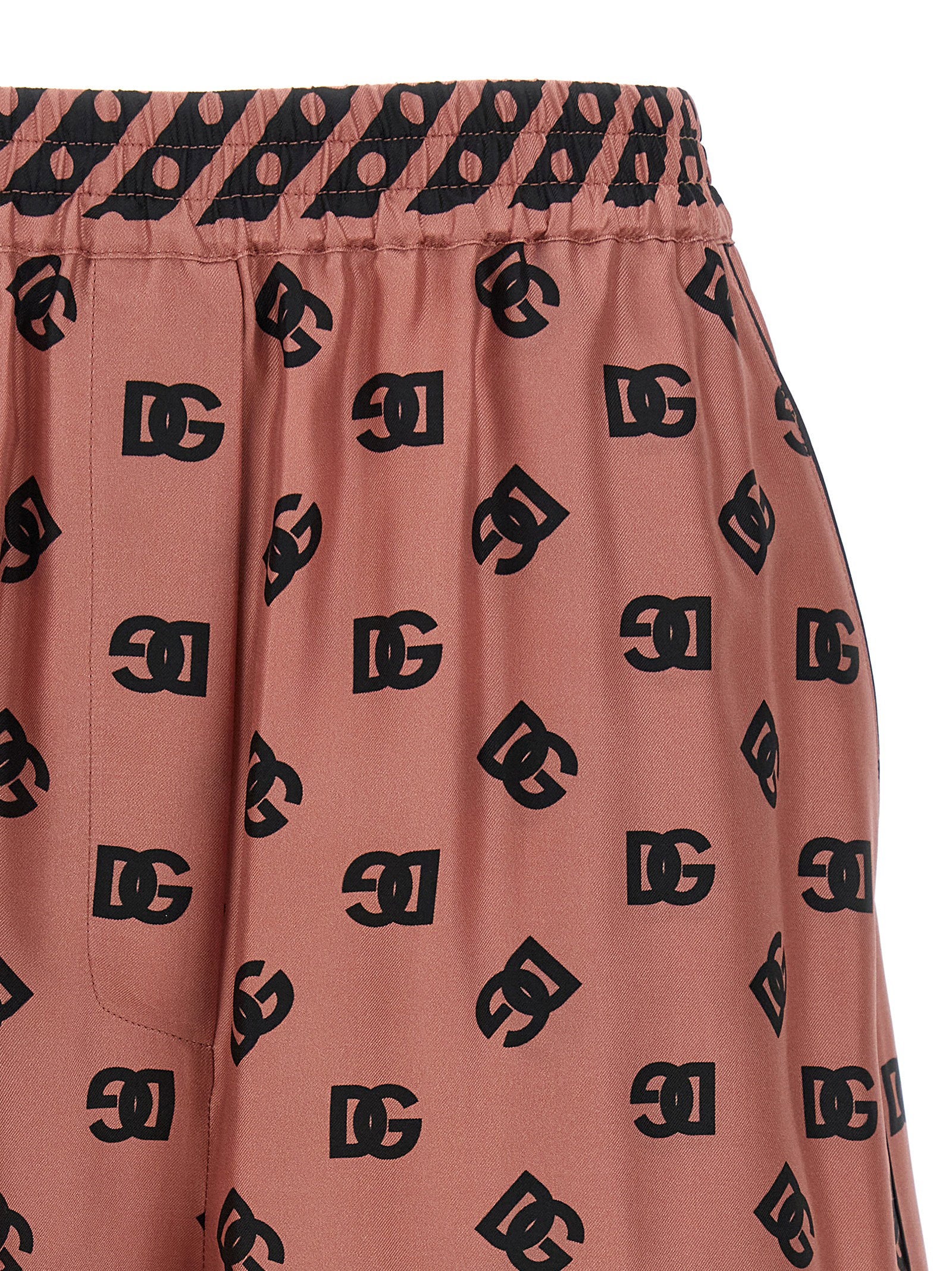 Dolce & Gabbana Silk Bermuda Shorts Pink