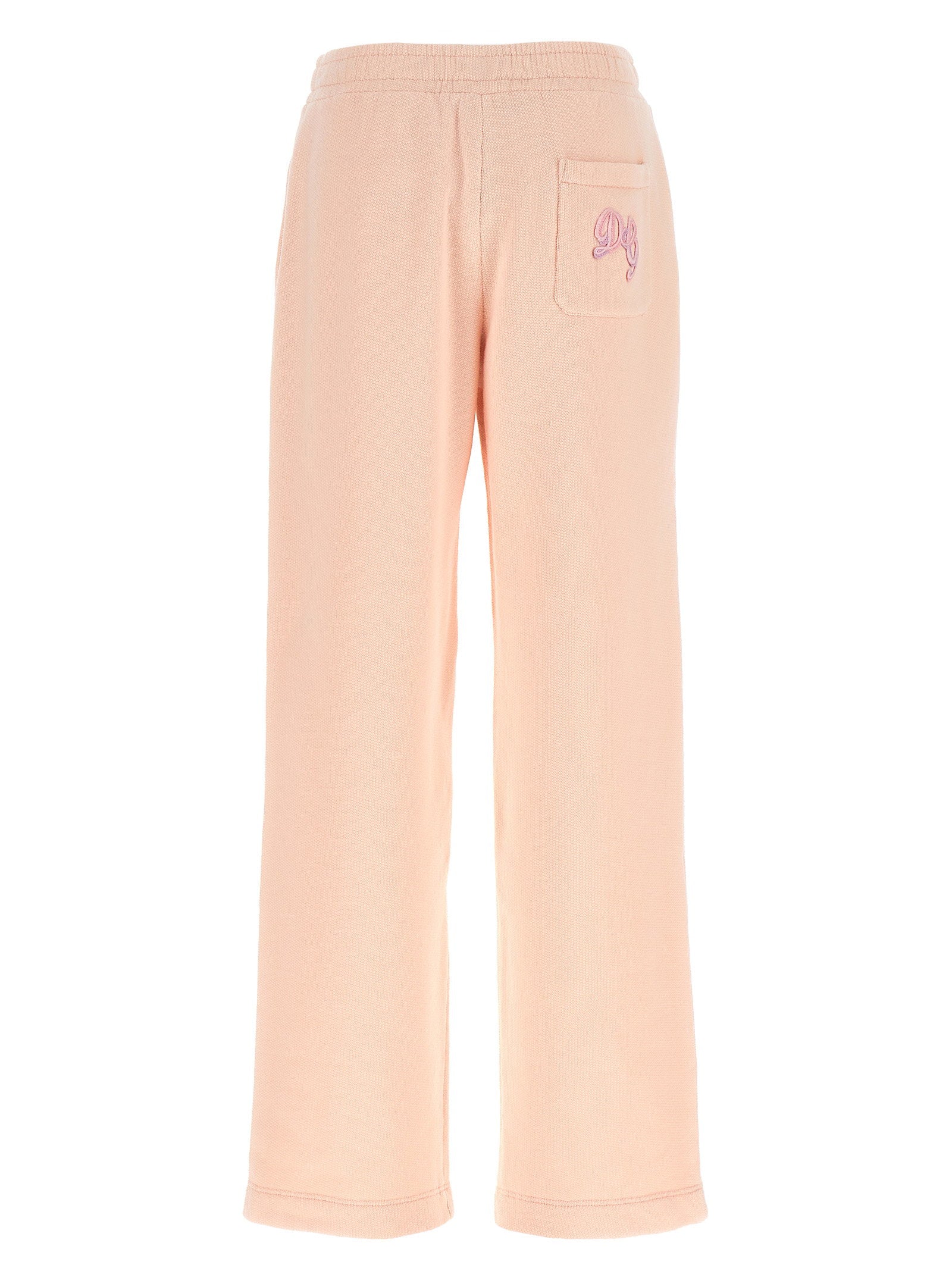 Dolce & Gabbana Logo Embroidery Joggers Pink