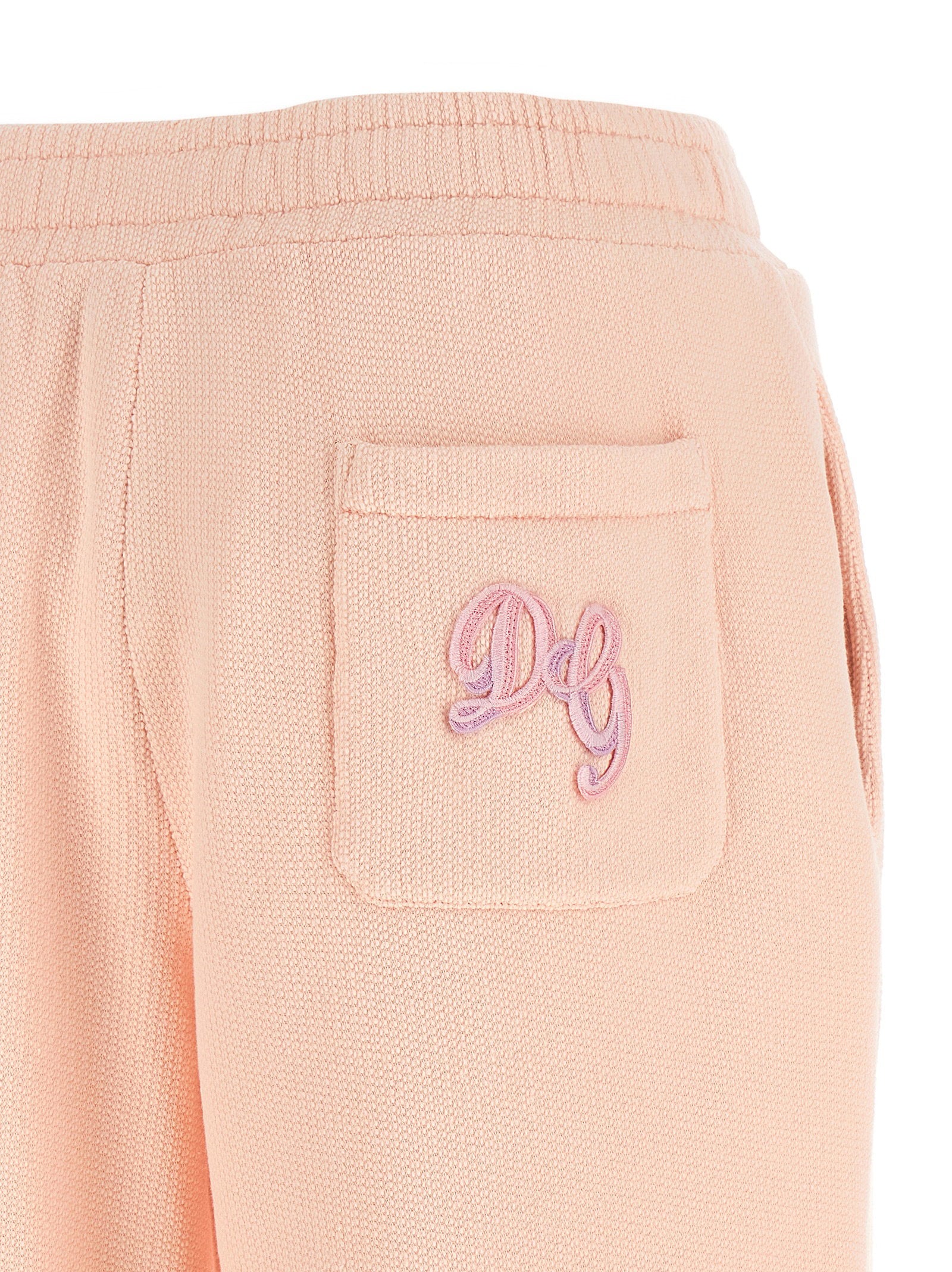 Dolce & Gabbana Logo Embroidery Joggers Pink