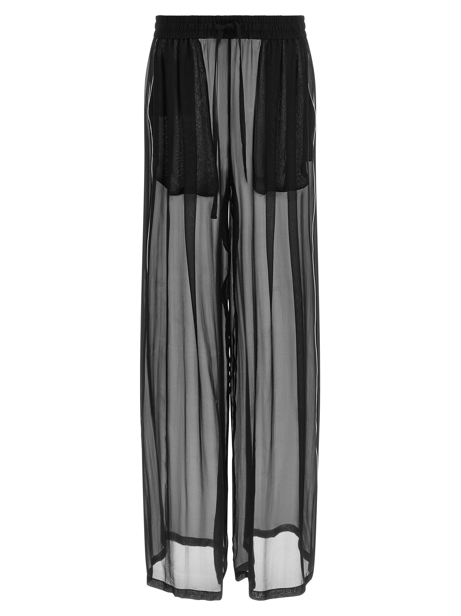 Dolce & Gabbana Chiffon Pants Black