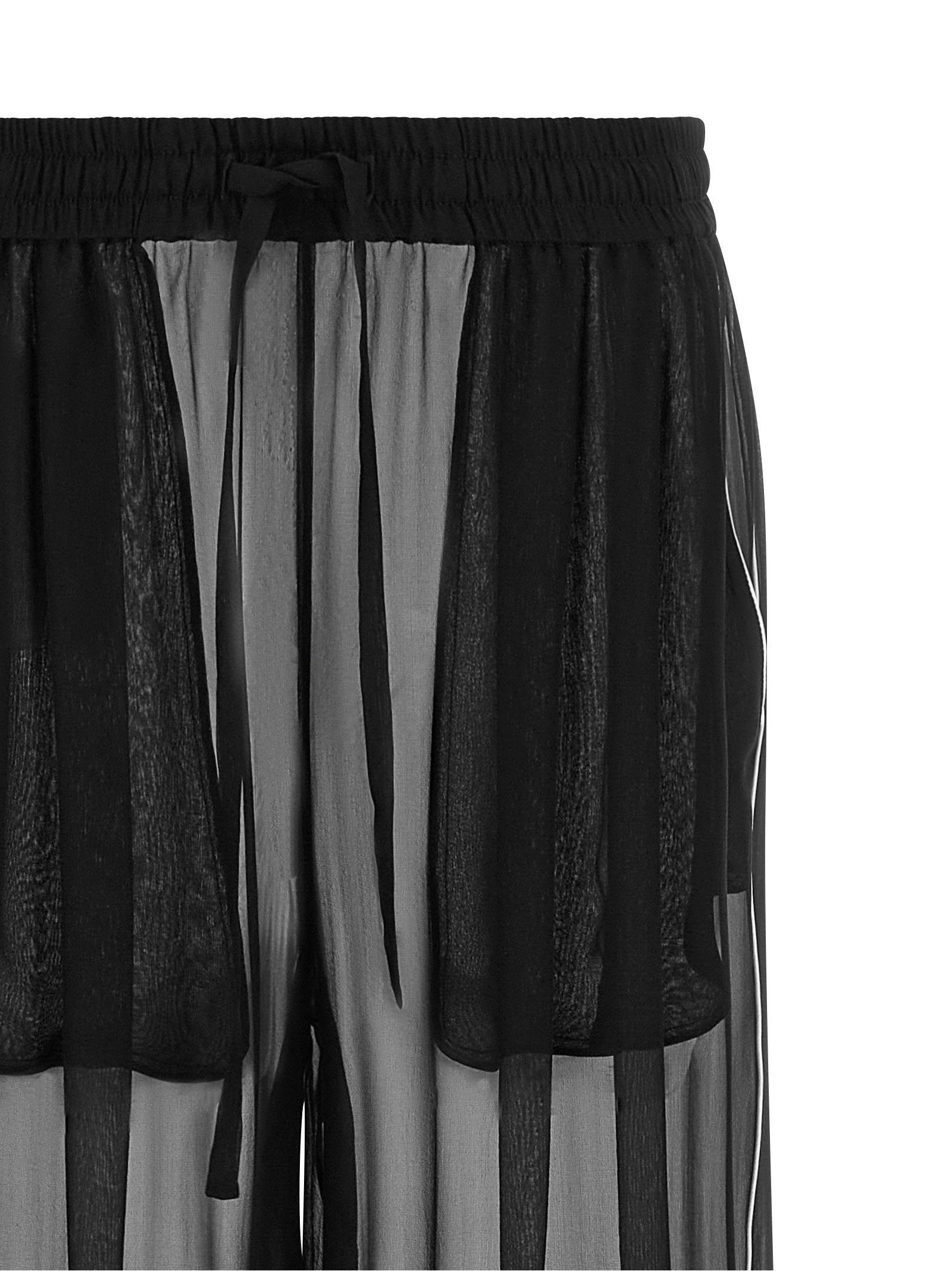 Dolce & Gabbana Chiffon Pants Black
