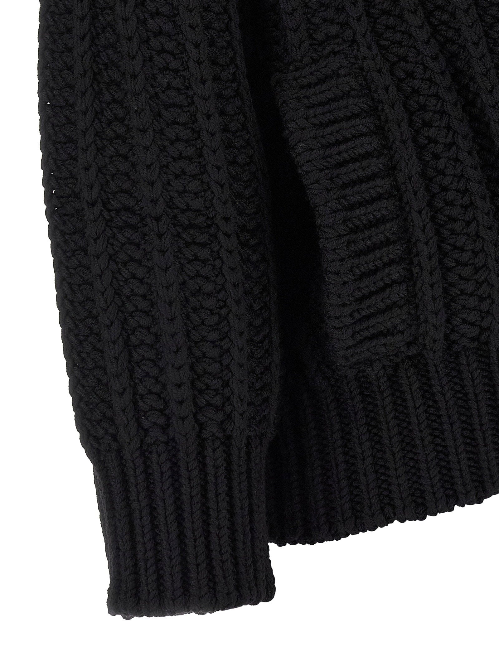 Dolce & Gabbana Coarse Wool Cardigan Black