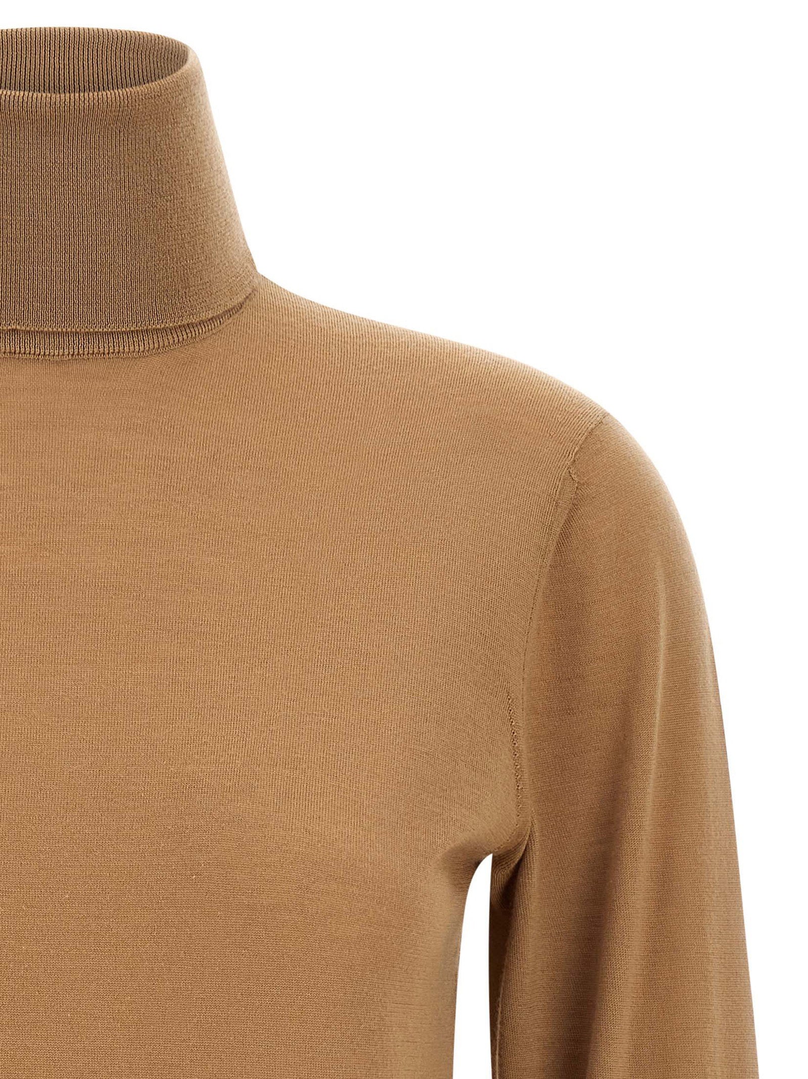 Dolce & Gabbana Cashmere Turtleneck Sweater Beige