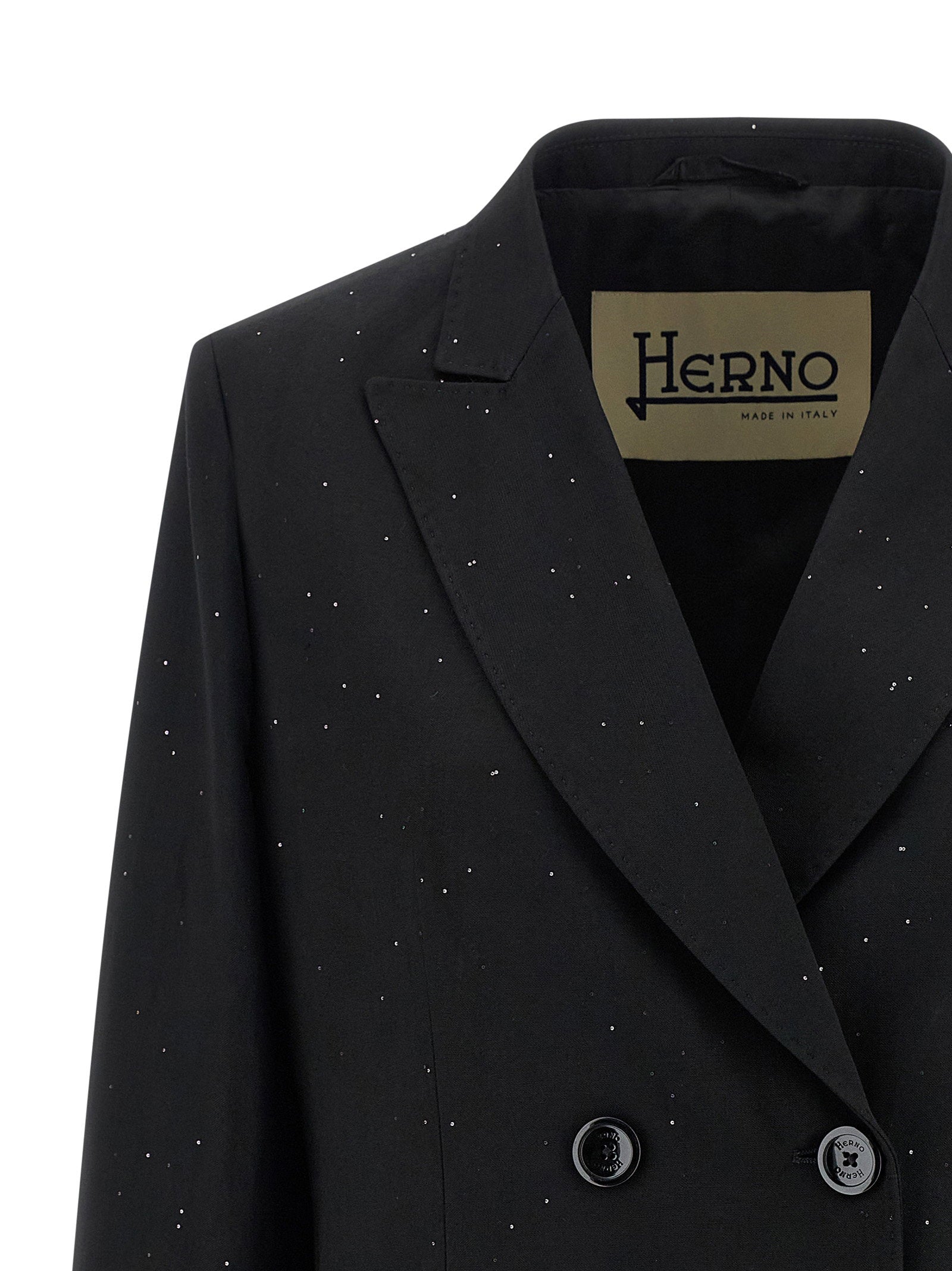 Herno Micro Sequin Blazer Black