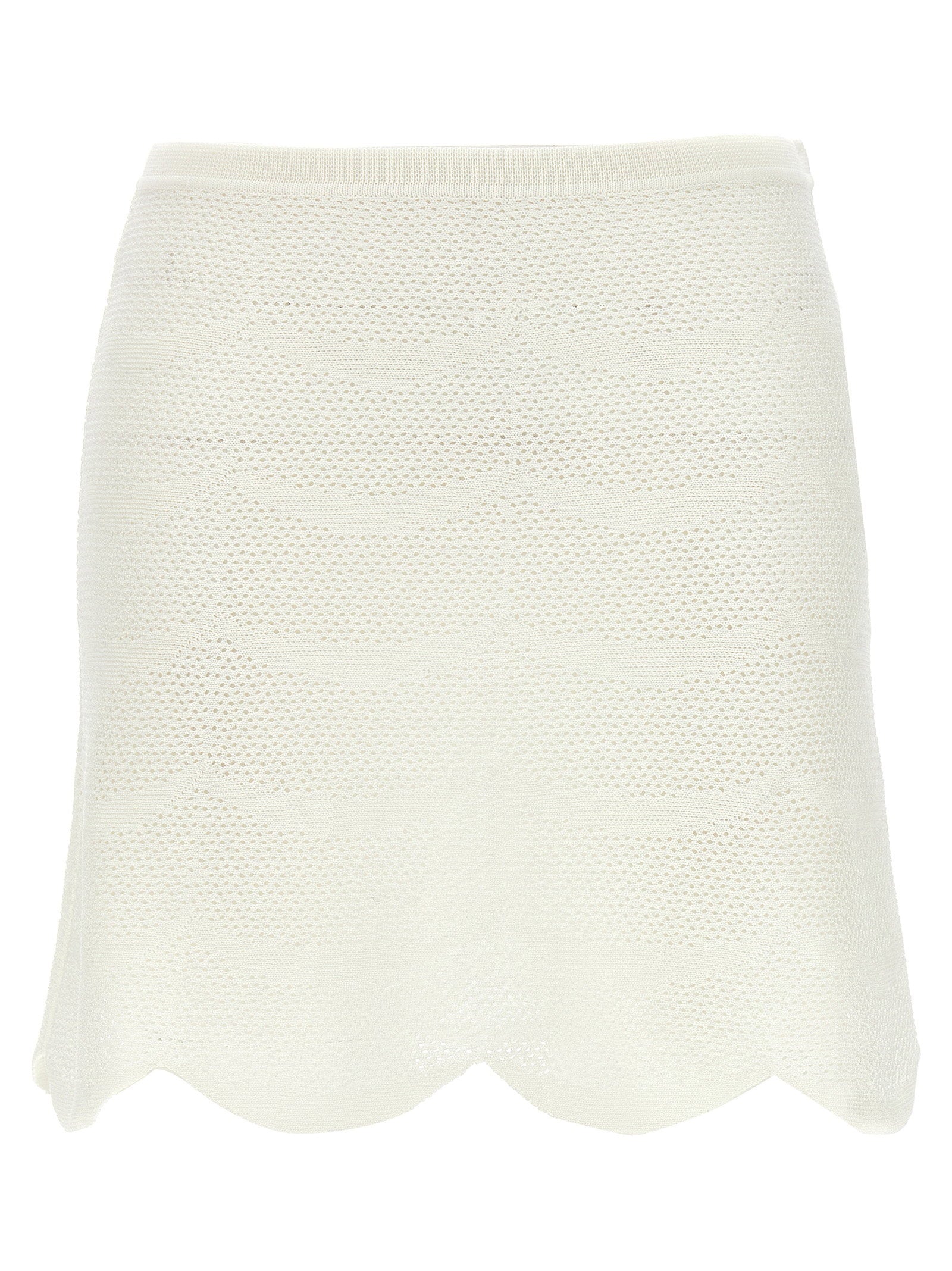 Tom Ford Crochet Mini Skirt White