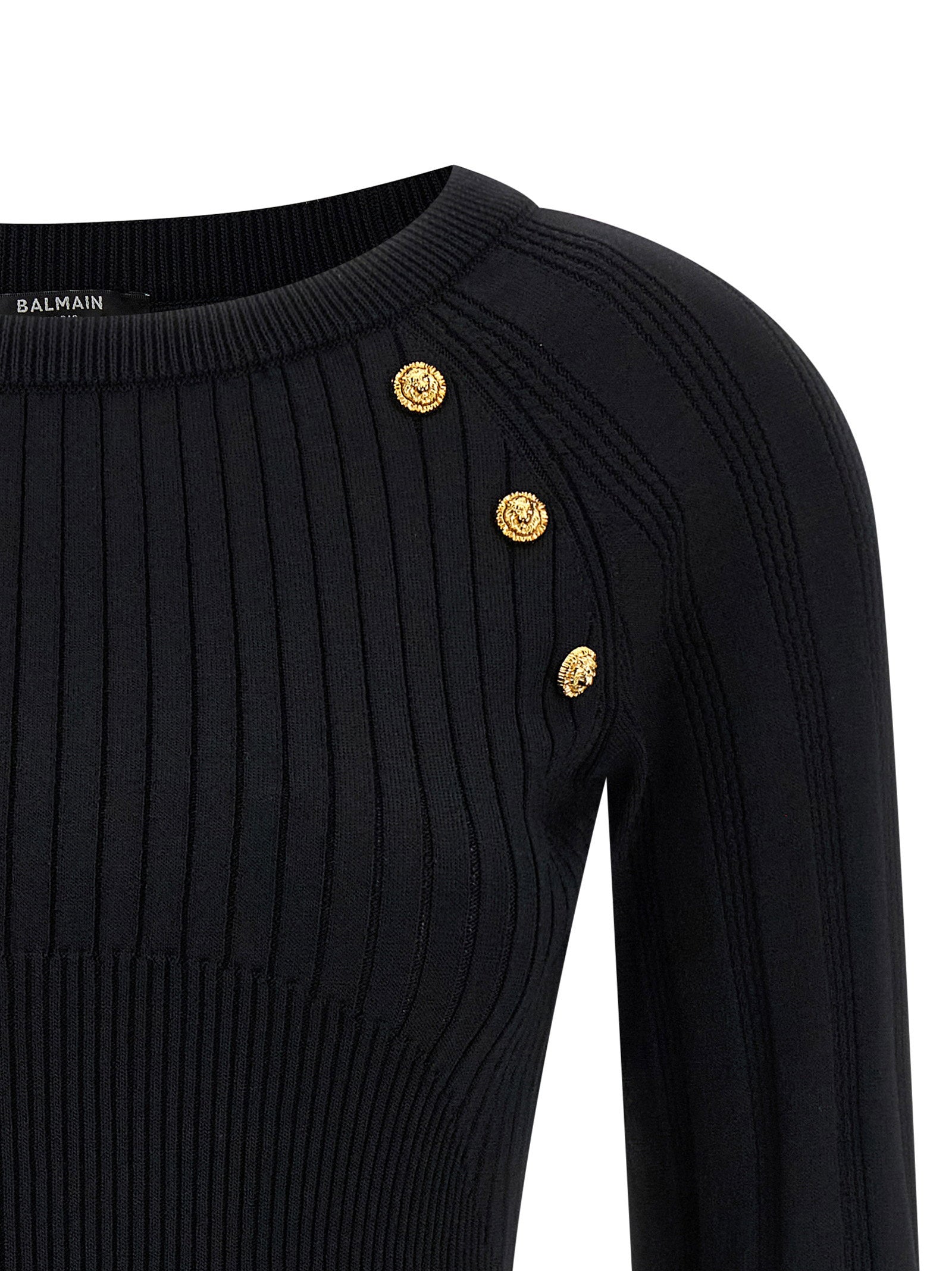 Balmain 3 Buttons Sweater Black