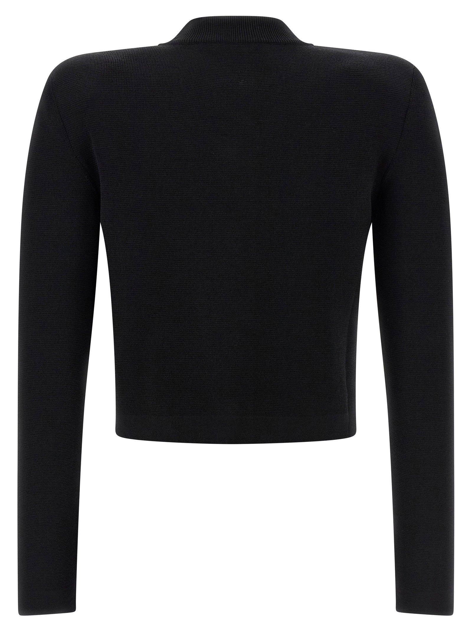 Balmain Cropped Cardigan Black