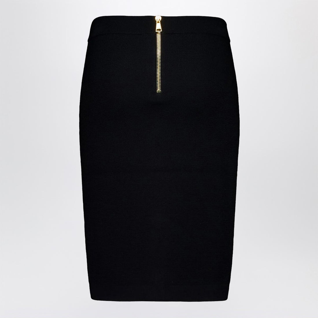 Balmain Tweed Pencil Skirt Black