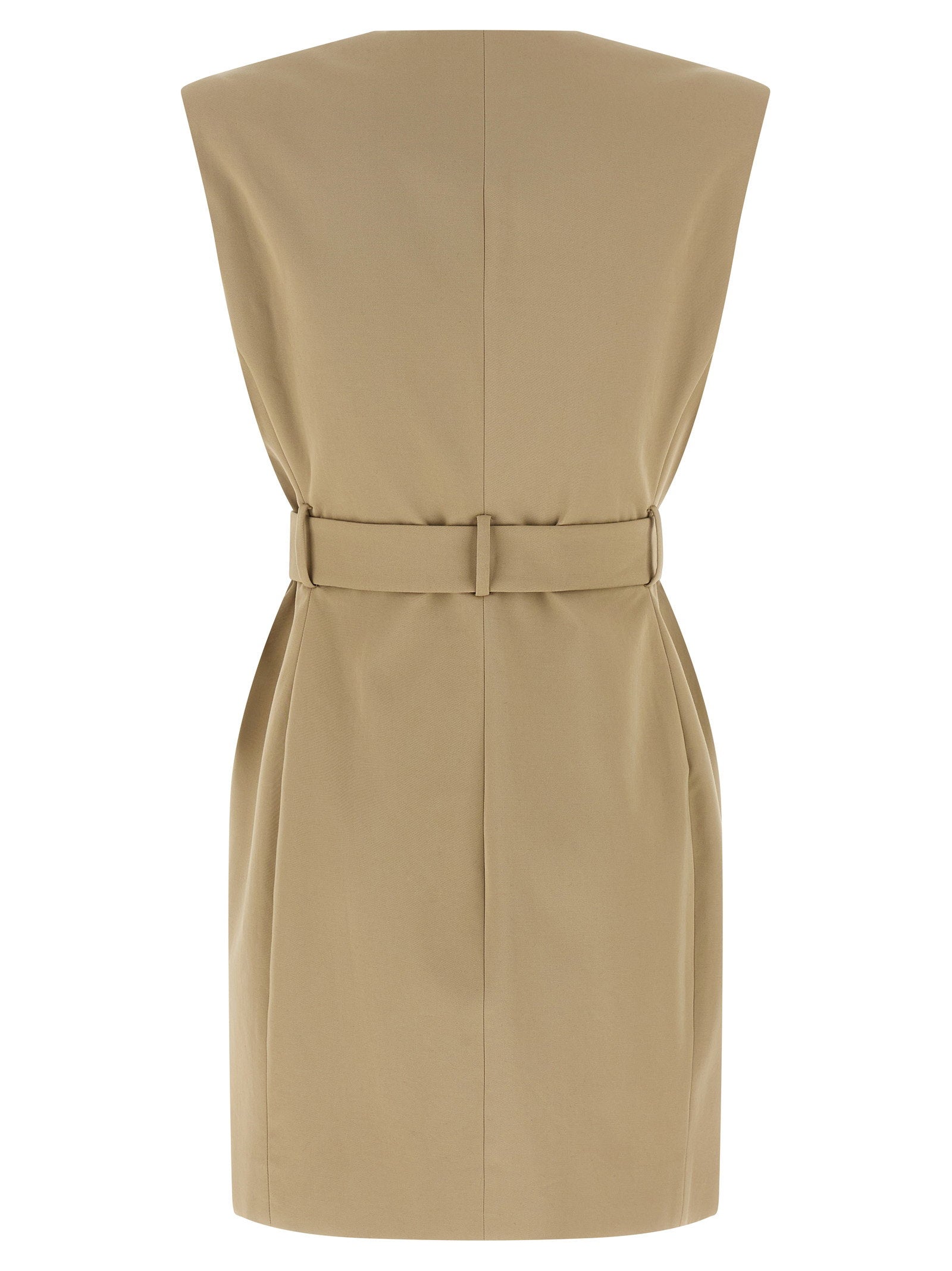 Balmain Anthem Dress Beige