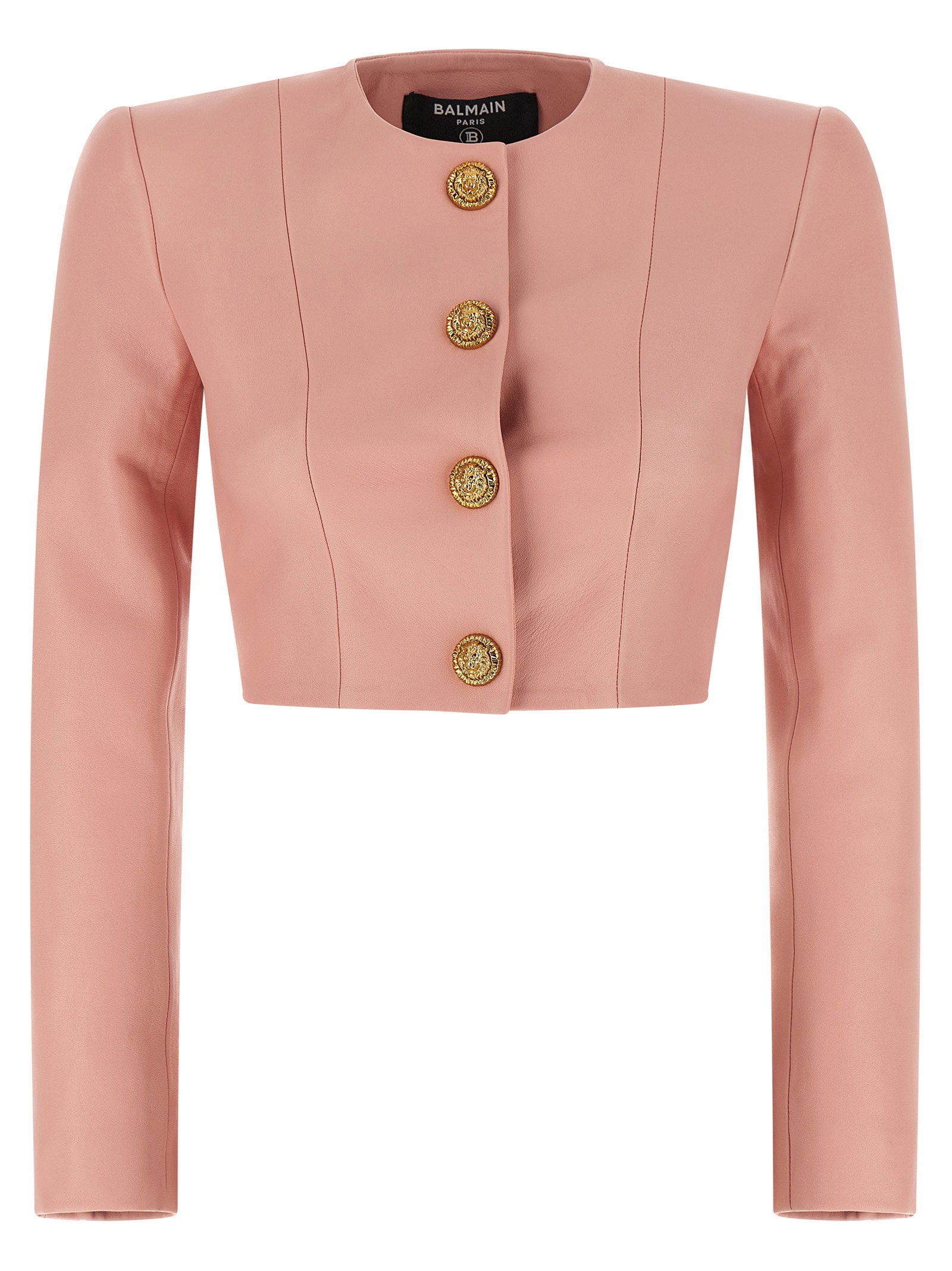 Balmain Testa Di Leone Bolero Blazer Pink