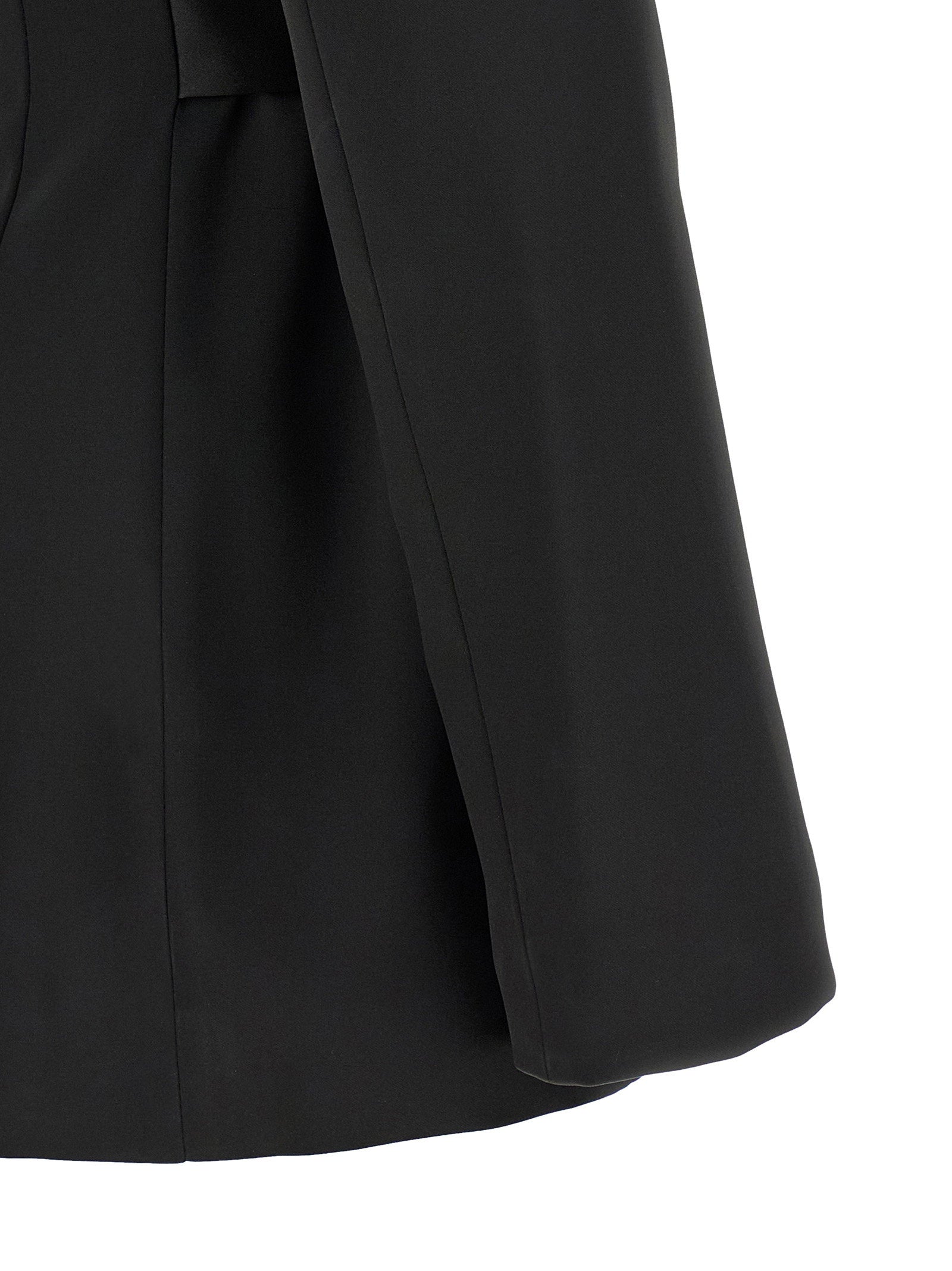 Elisabetta Franchi Stretch Satin Blazer Black