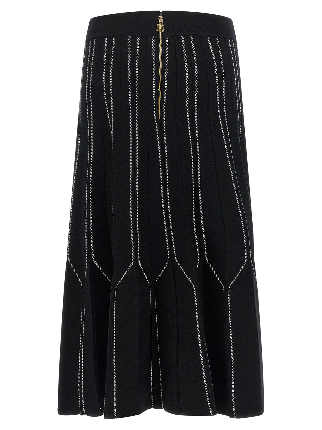Elisabetta Franchi Origami Knit Skirt Black