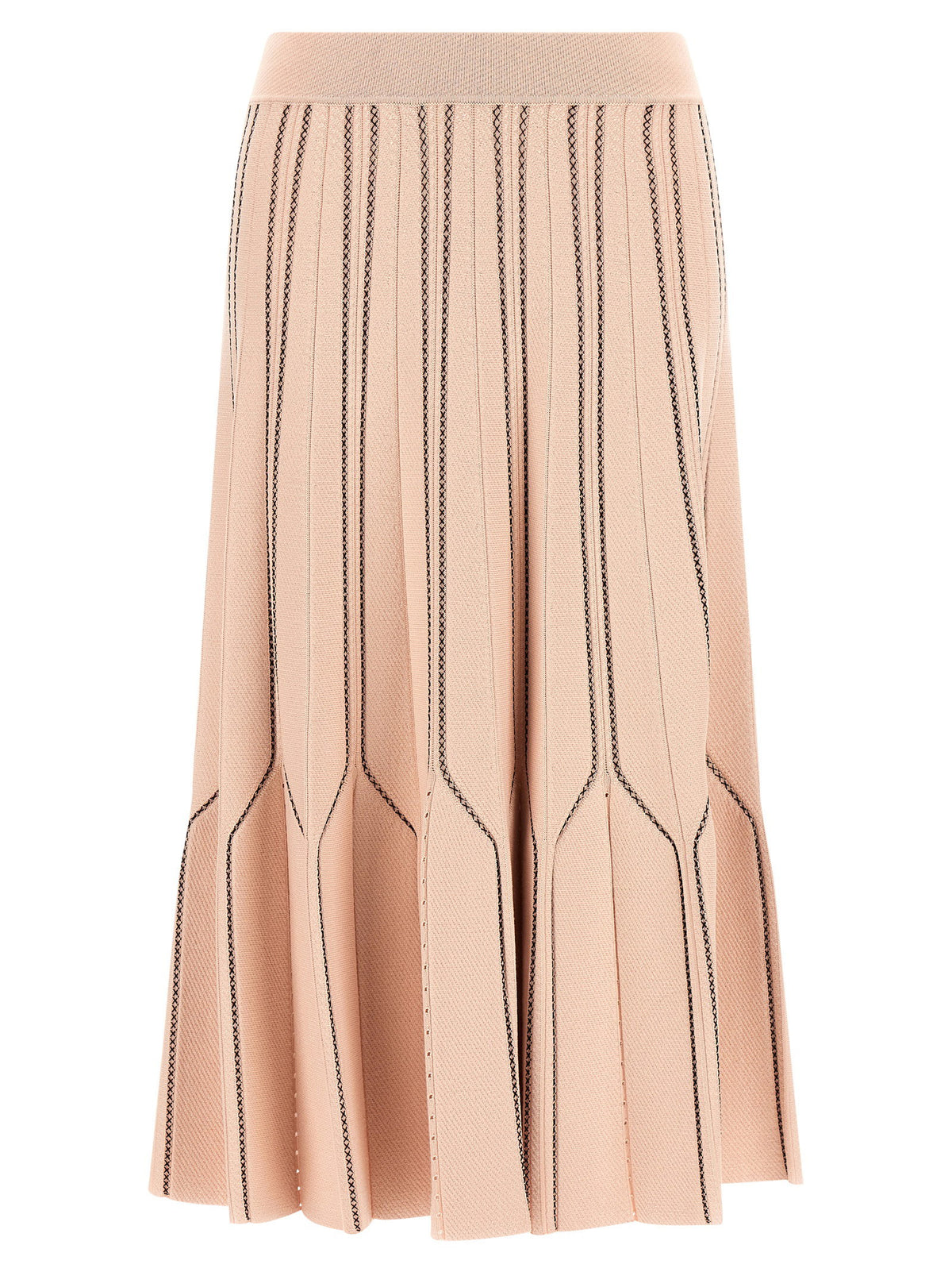 Elisabetta Franchi Origami Knit Skirt Pink