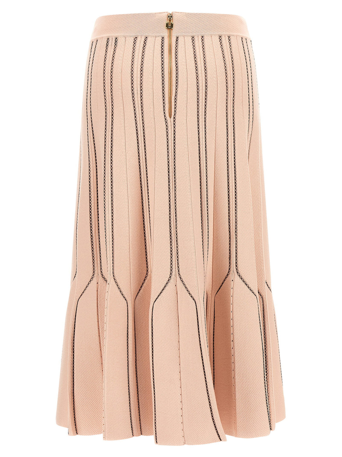Elisabetta Franchi Origami Knit Skirt Pink