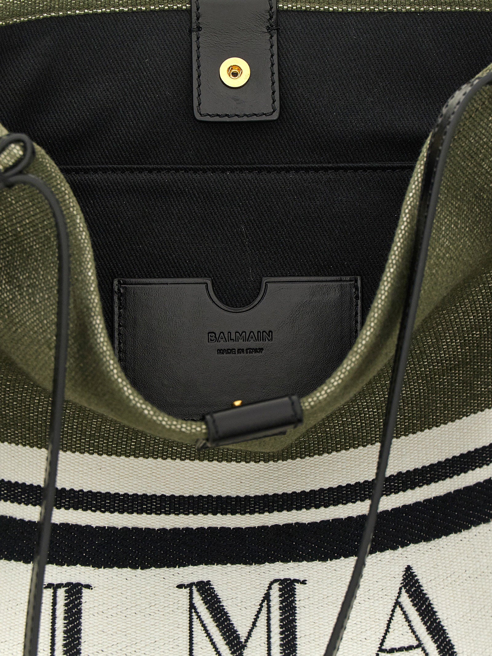 Balmain Medium Release Shopping Bag Green
